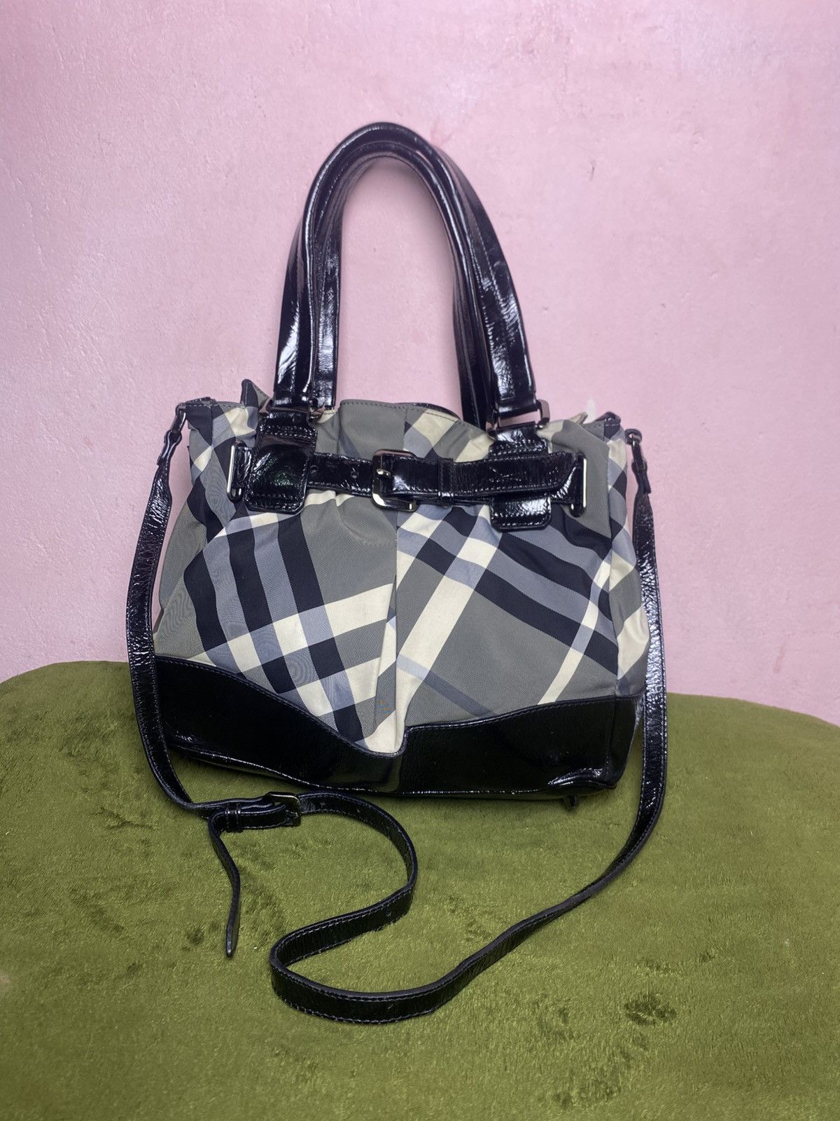 Burberry BURBERRY Bicolor Beat Check Nylon Two Way bag Size ONE SIZE - 1 Thumbnail