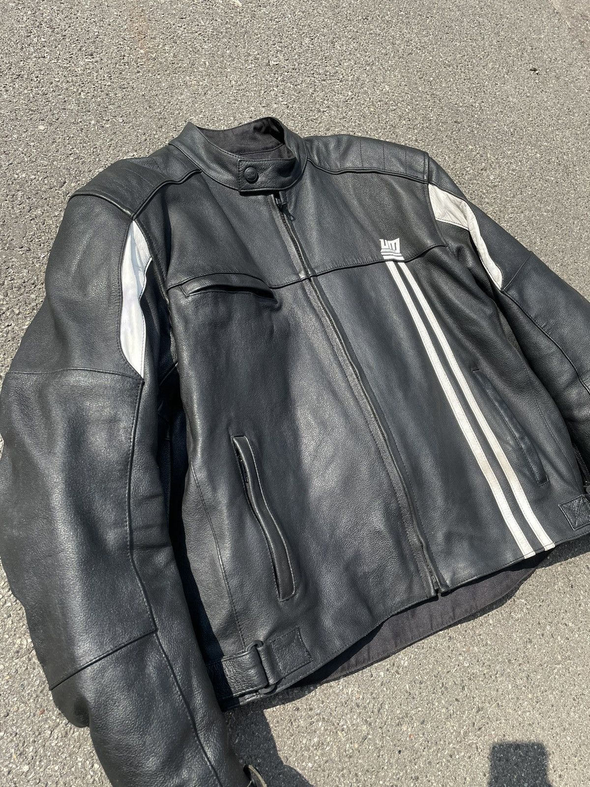 Genuine Leather × Vintage Vintage Genuine Leather Motorcycle Sport Racing Biker Jacket Size US XXL / EU 58 / 5 - 4 Thumbnail