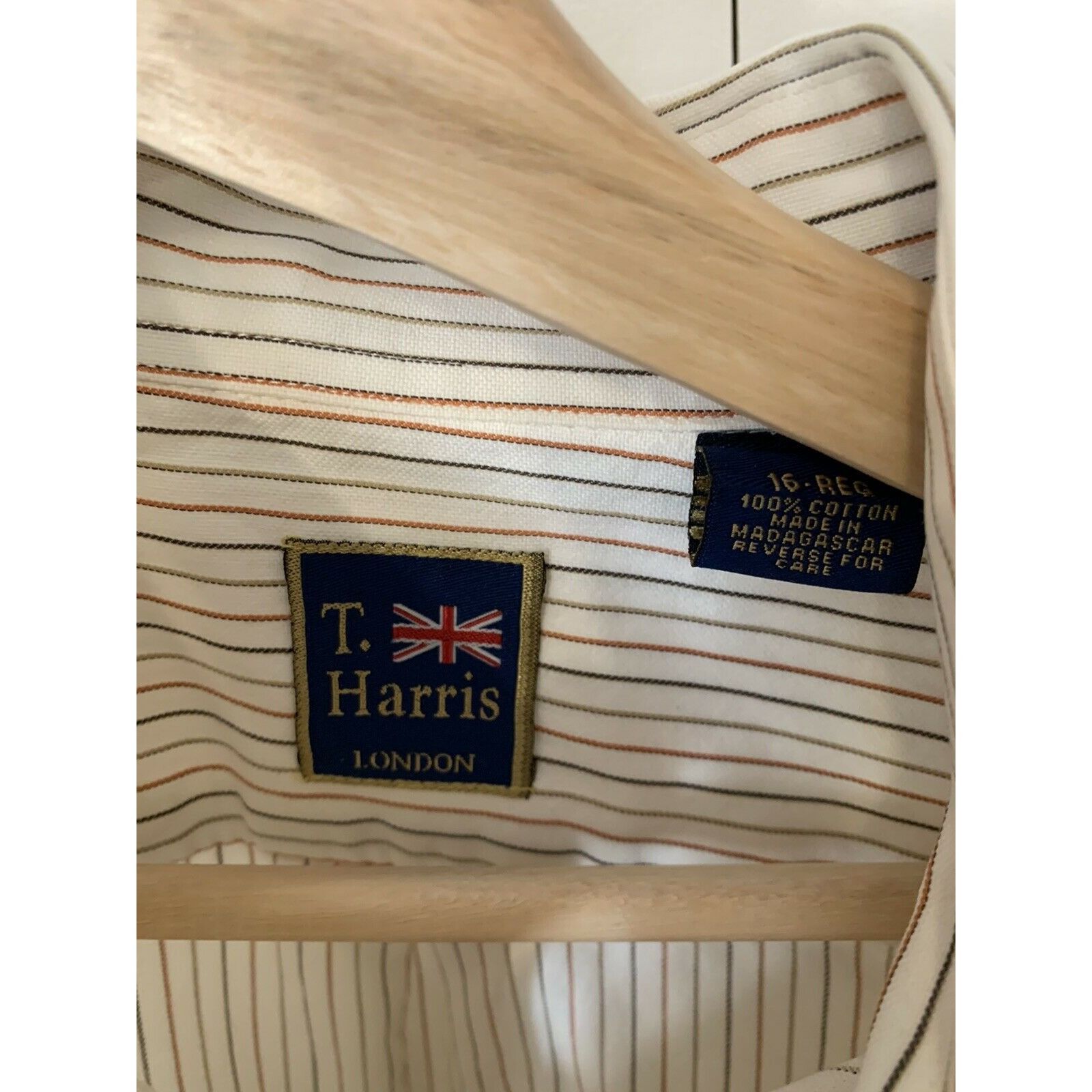 Other T harris London Men's sz L 16 regular long skeeve Size US L / EU 52-54 / 3 - 2 Thumbnail