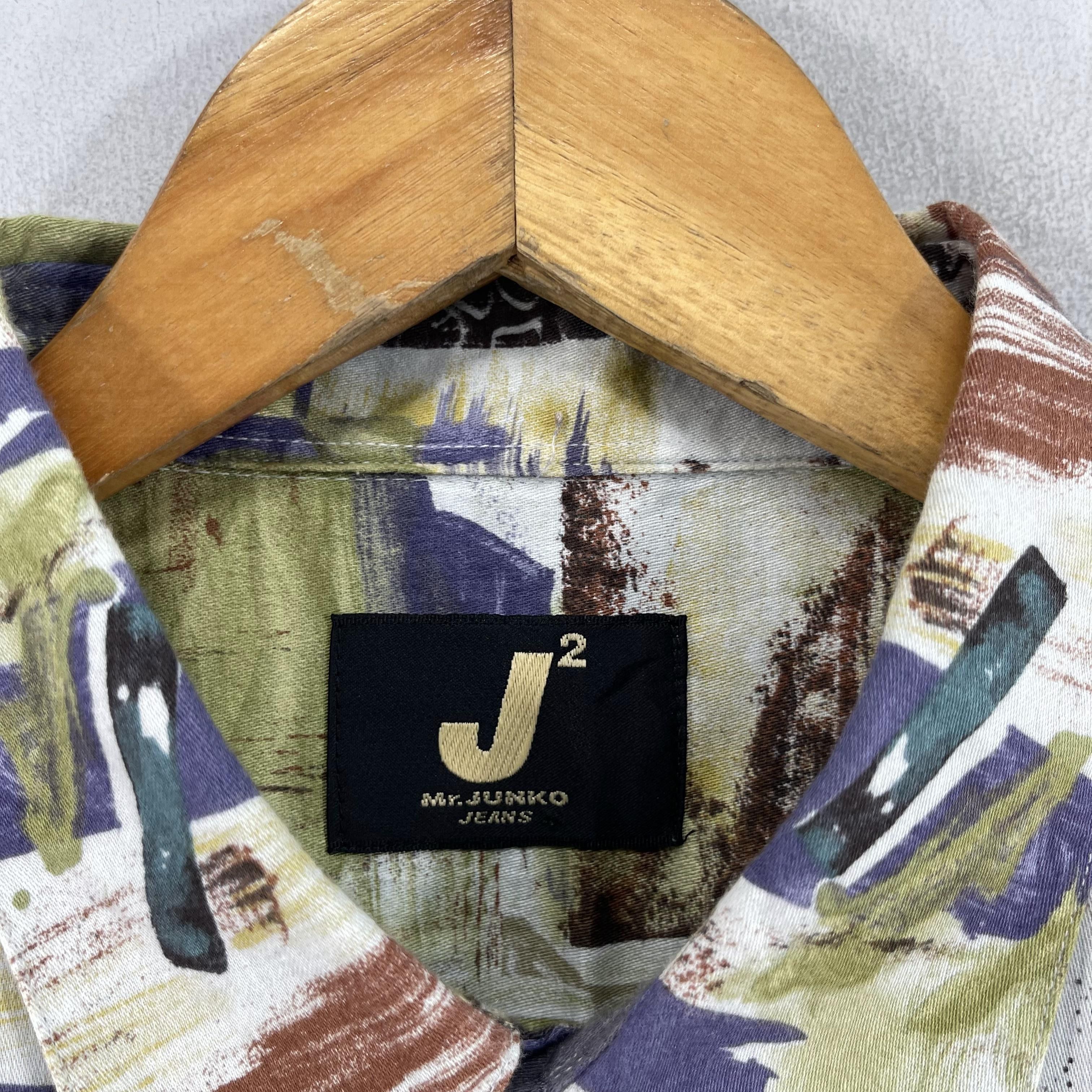 Art Comes First × Japanese Brand × Vintage MR JUNKO Pop Art Psychedelic Crazy Funky Motive Button Up Size US L / EU 52-54 / 3 - 5 Thumbnail