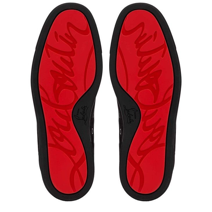 Christian Louboutin o1s1wg110924 Louis Flat High Top Sneaker in Black Size US 12 / EU 45 - 5 Thumbnail