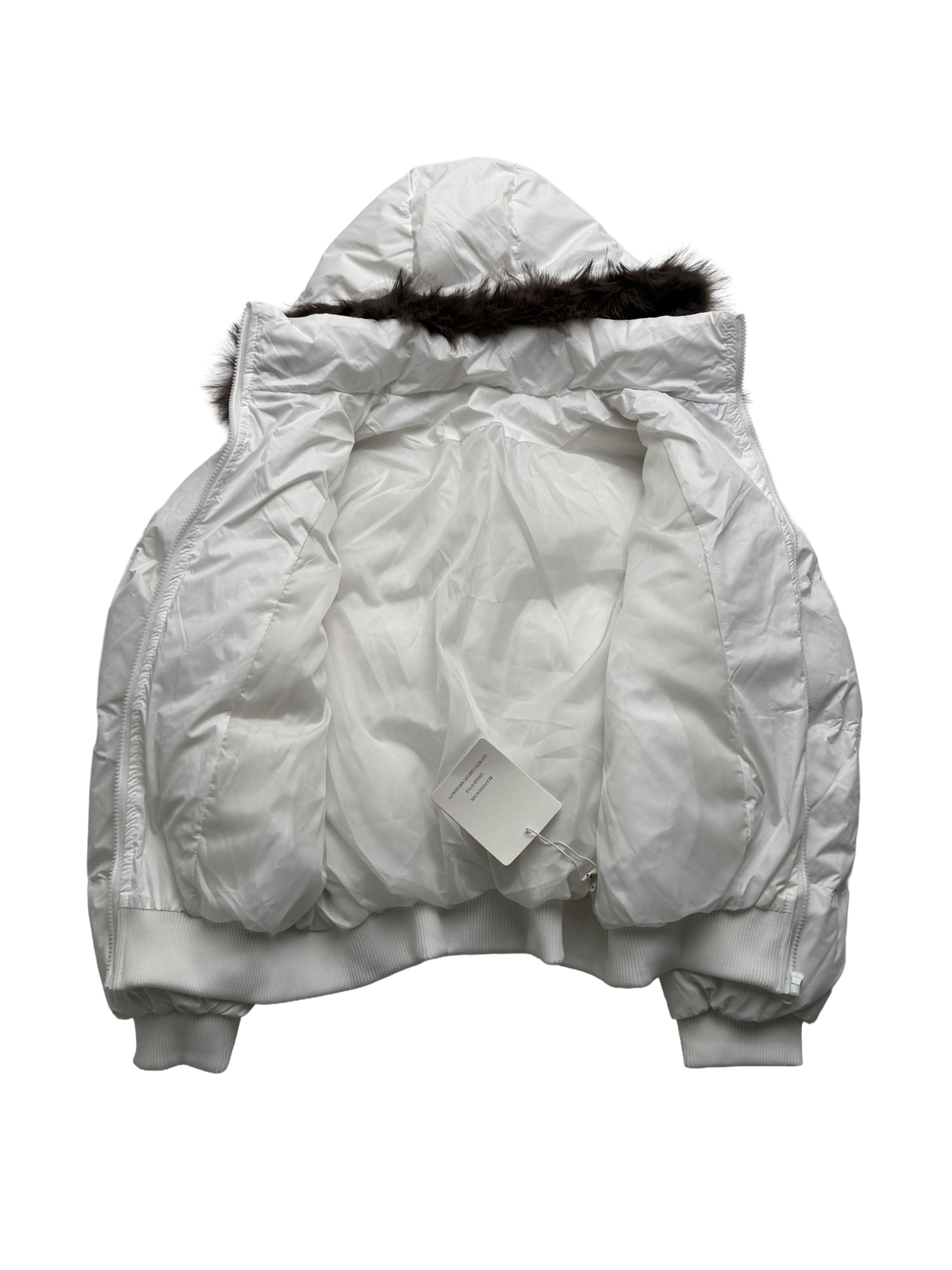 Vintage Vintage Cropped Jacket With Faux Fur Hood Size L / US 10 / IT 46 - 7 Thumbnail
