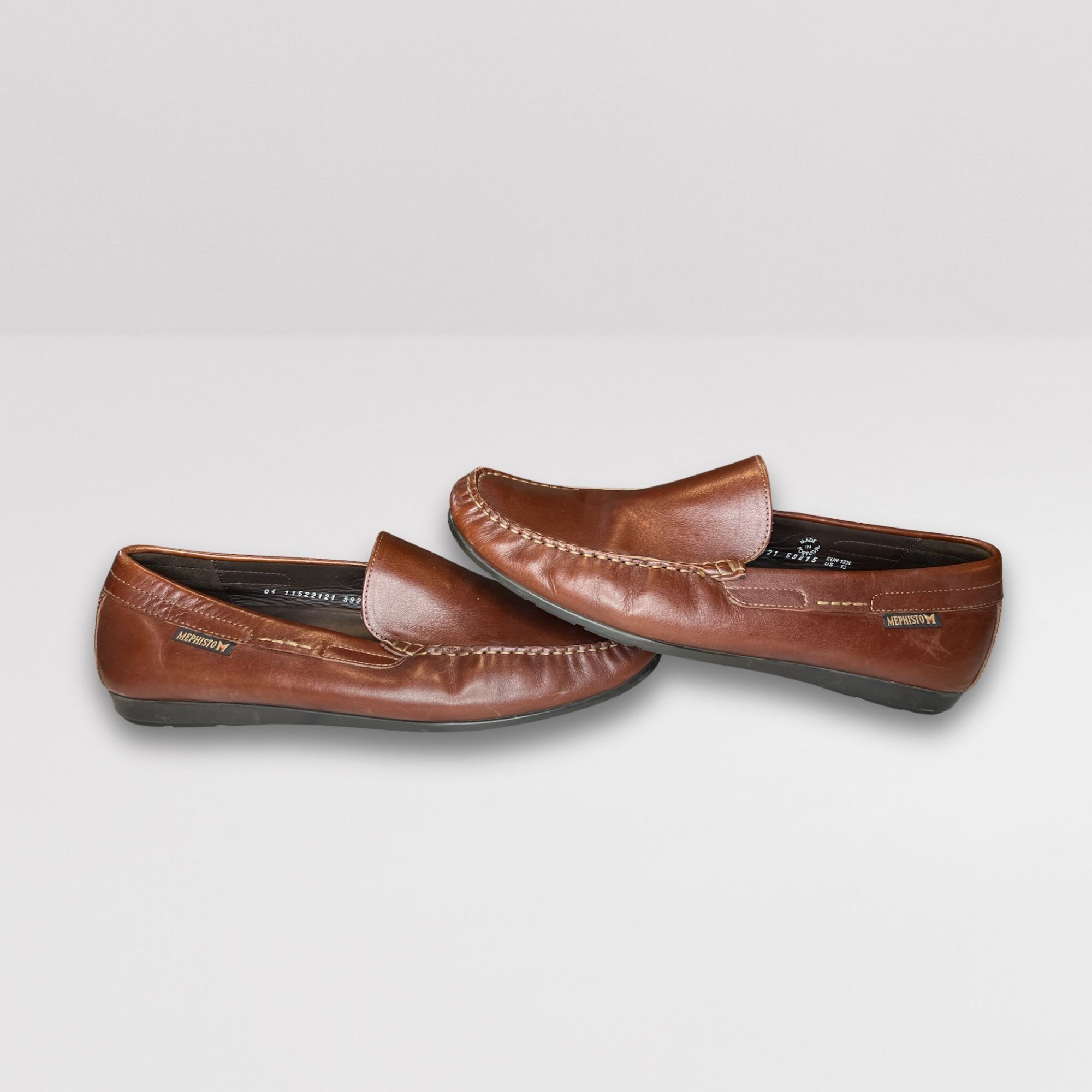 Mephisto Mephisto Algoras Brown Leather Mens Slip-On Loafers Size 13 Size US 13 / EU 46 - 4 Thumbnail