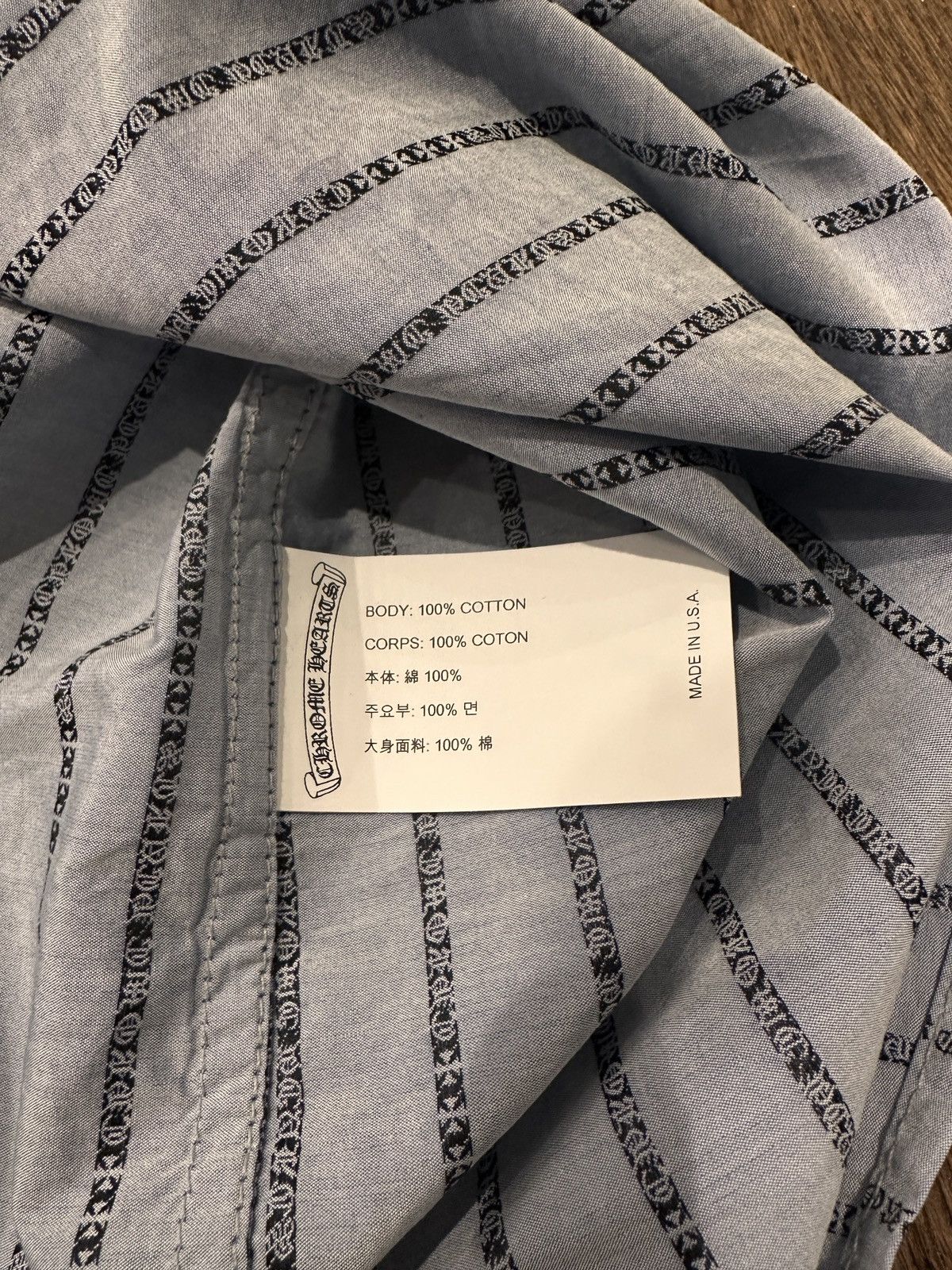 Chrome Hearts Chrome Hearts Pin Stripe Button Up Shirt Size US L / EU 52-54 / 3 - 4 Thumbnail