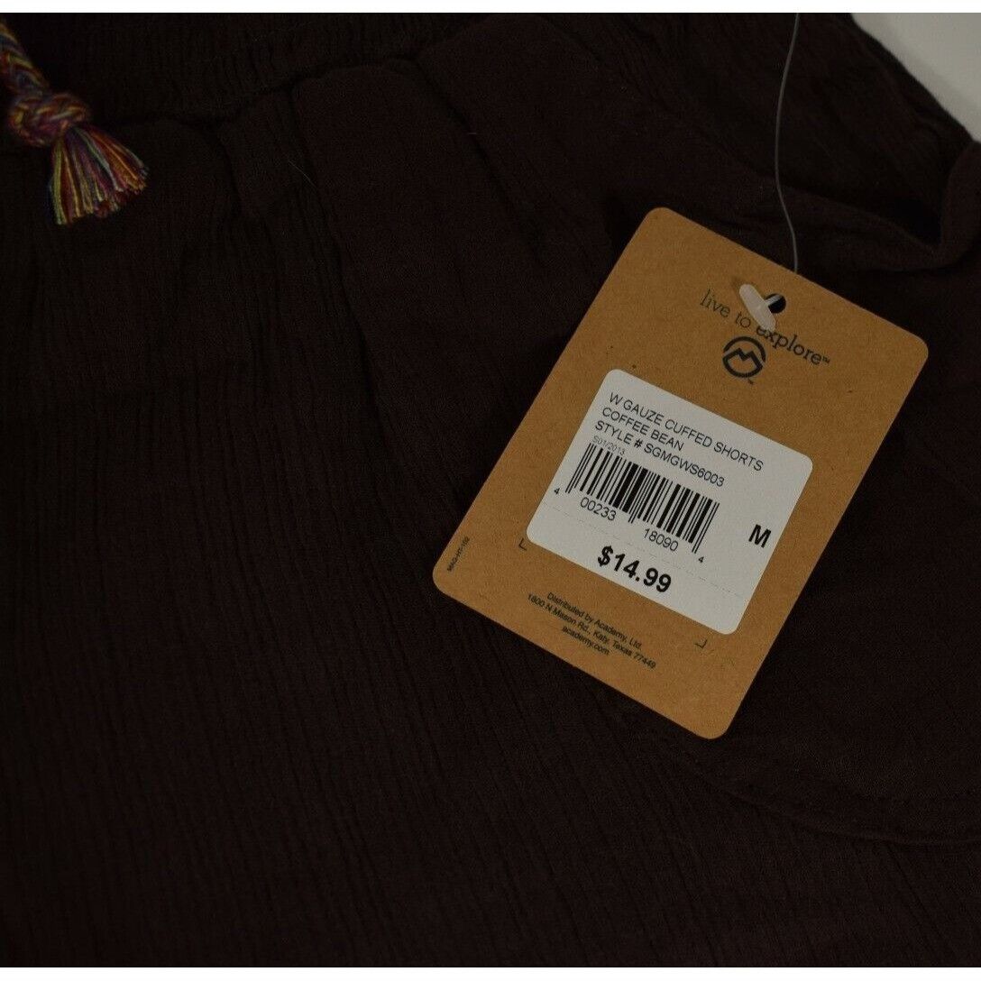 Adidas Magellan Outdoors Misses Medium Brown Gauze Cuffed Shorts Ne Size 27" / US 4 / IT 40 - 3 Thumbnail