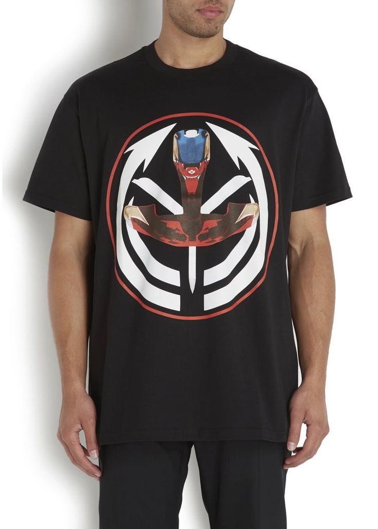 Black Circle Masai Cobra Head Oversized T-Shirt