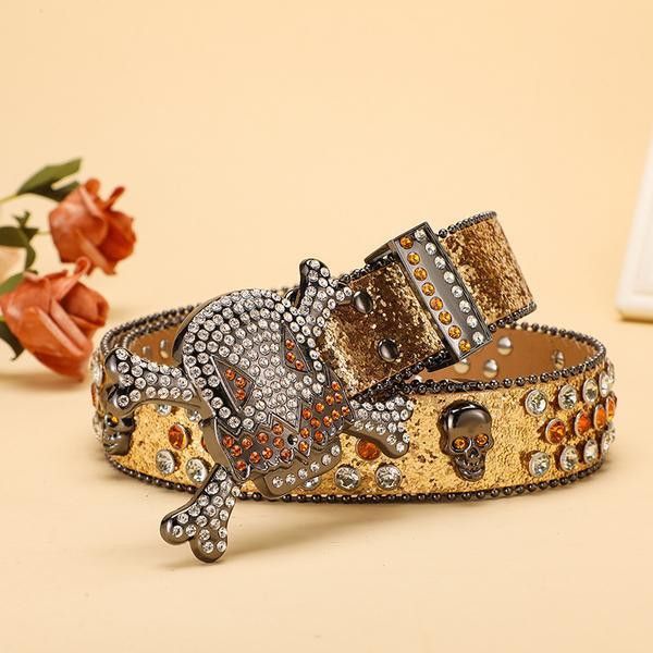 Designer Crazy Vintage Belt Riveted Belts Menswear Accessories Size ONE SIZE - 4 Thumbnail