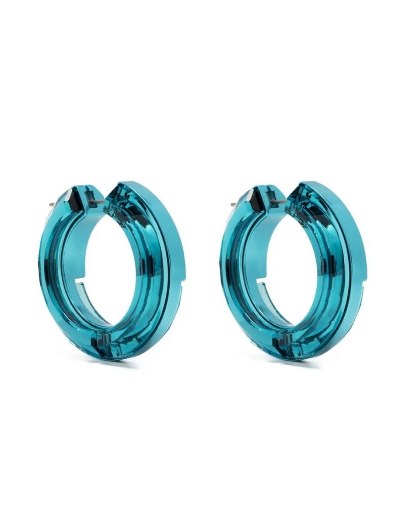 Swarovski Atelier Swarovski Teal Hoop Earrings Size ONE SIZE - 1 Thumbnail