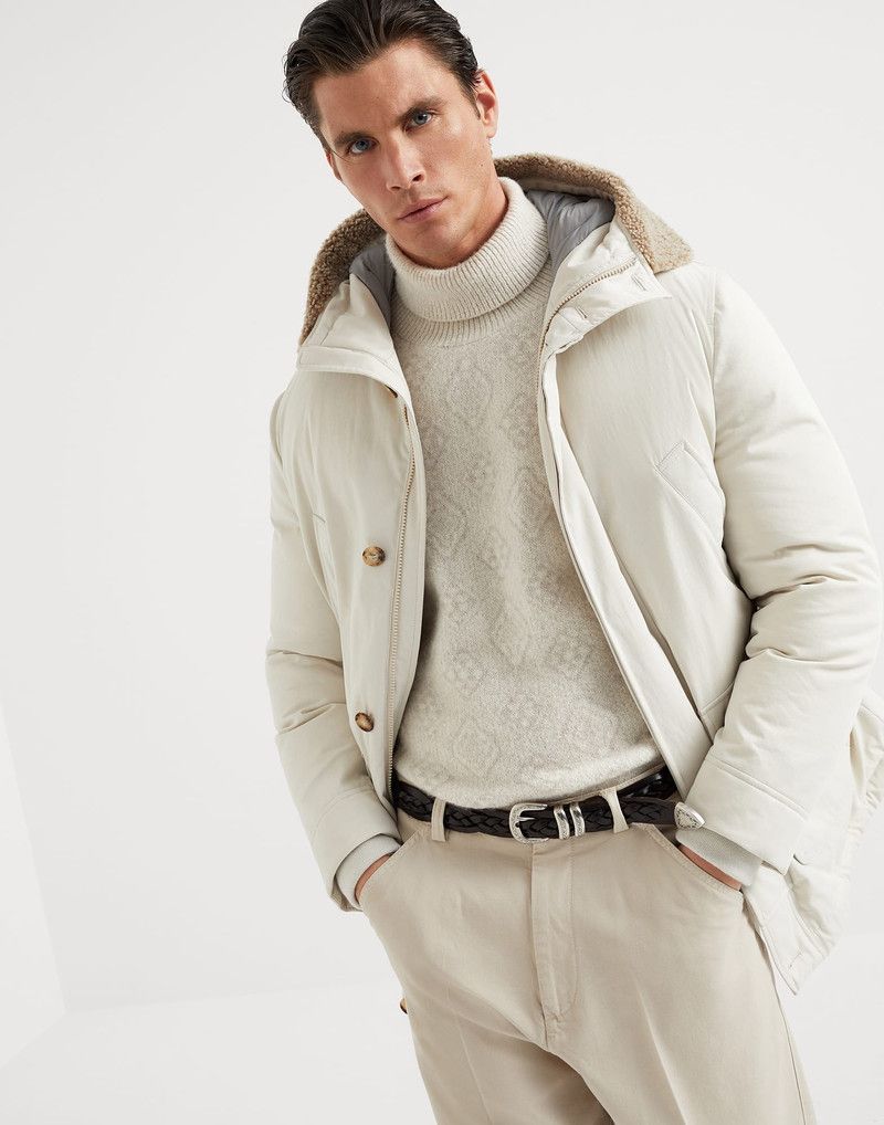 Brunello Cucinelli o1w1db10226 Wr Padded Jacket in White Size US M / EU 48-50 / 2 - 2 Thumbnail