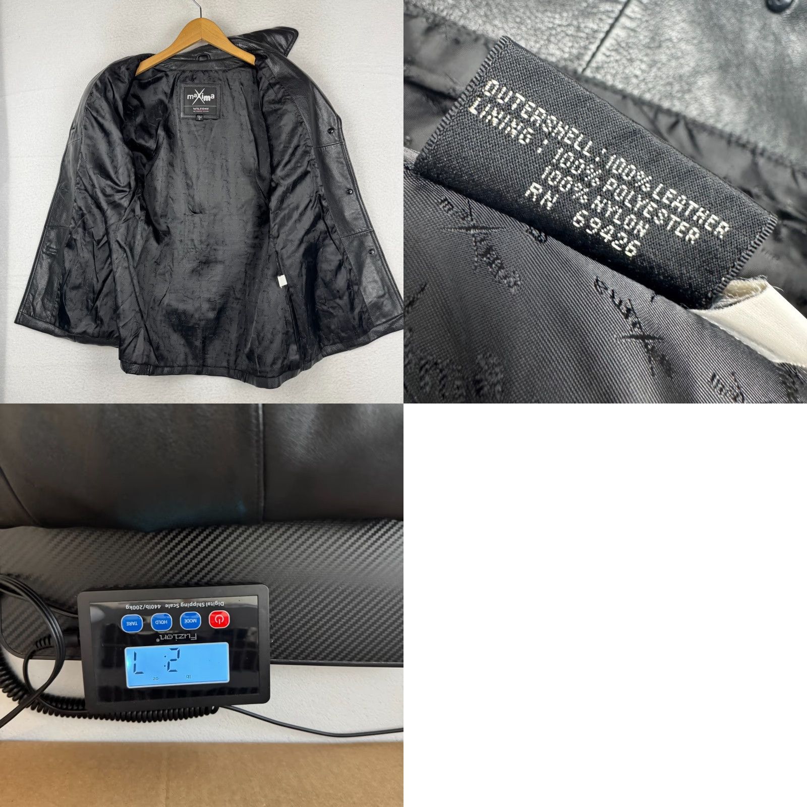 Vintage VINTAGE Maxima Women's Coat Motorcycle Jacket Black Leather 90s Y2K Mid-Length Long Sleeve S Black Women Mens? Size S / US 4 / IT 40 - 8 Thumbnail