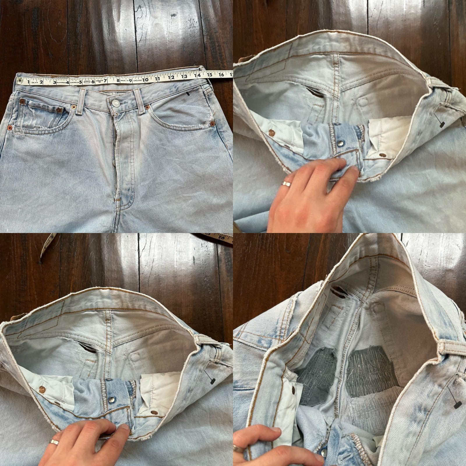 Levi's VTG Levi's 501 Jeans Button Fly 31x32 Light Wash 90s Blue Denim Men Jeans Mens yaş? Cannot include. Size US 31 - 8 Thumbnail