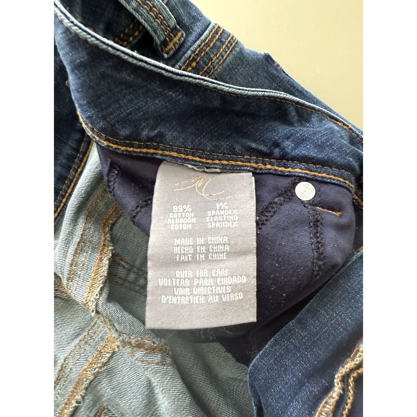 Vintage Seven 7 by Melissa McCarthy Jeans 18 Blue Denim Distressed Stretch Pencil Leg Women Size 40" / US 18 - 5 Thumbnail