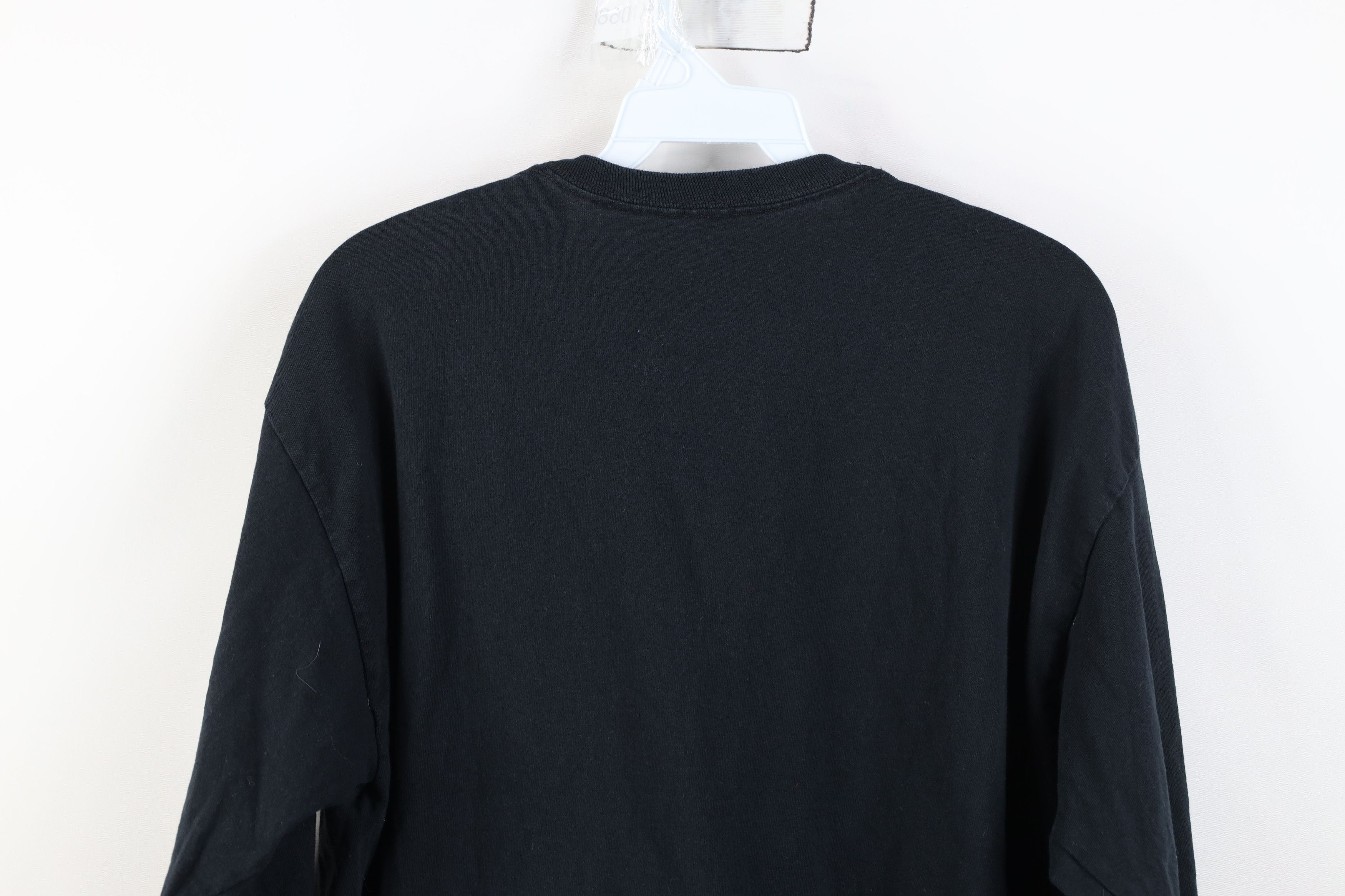 Vintage Vintage 90s Y2K Streetwear Cotton Long Sleeve T-Shirt Black Size US L / EU 52-54 / 3 - 12 Thumbnail