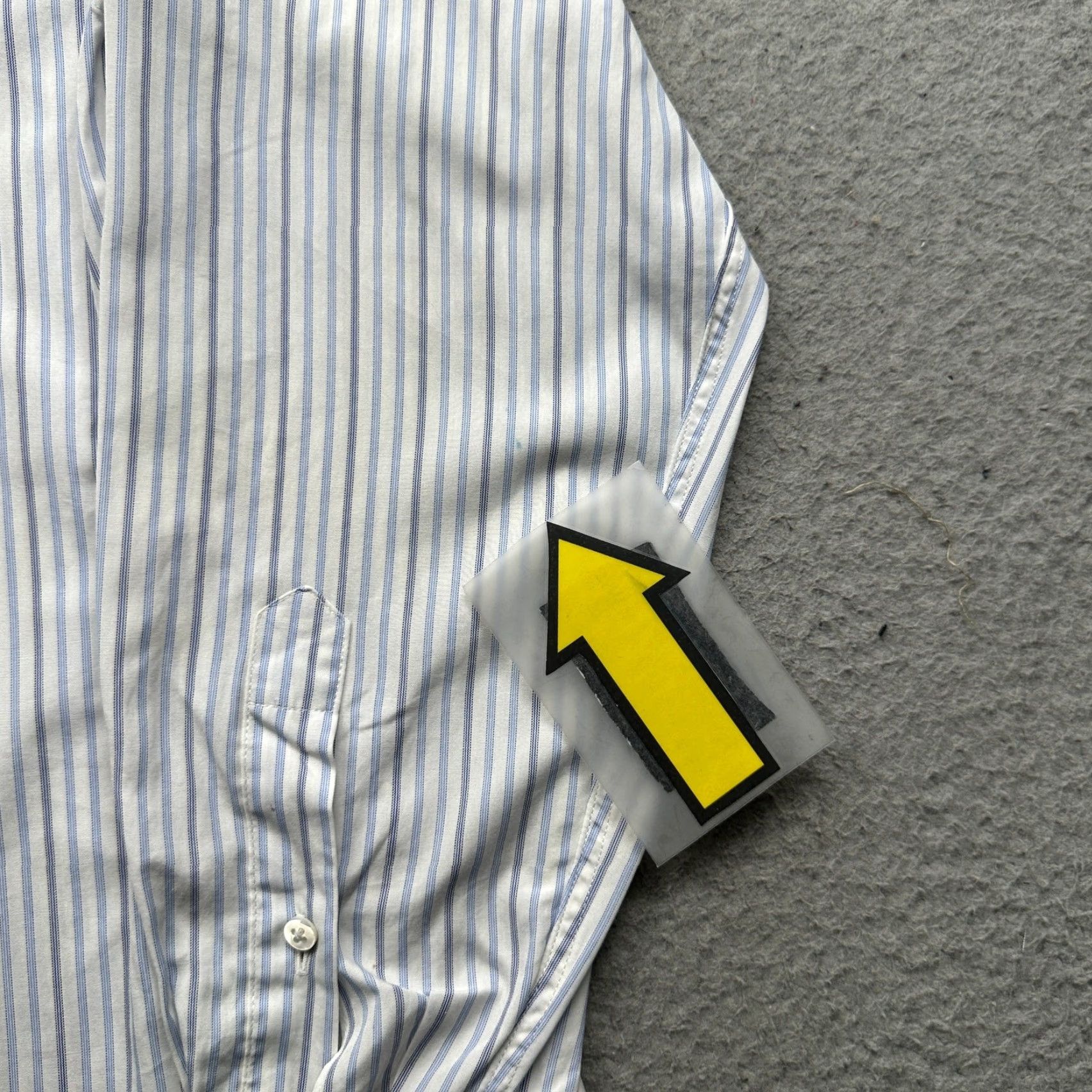 Canali Canali Blue White Striped Button Dress Shirt Men Medium 38 15 Italy French Cuffs Shirt Size 40R - 7 Thumbnail