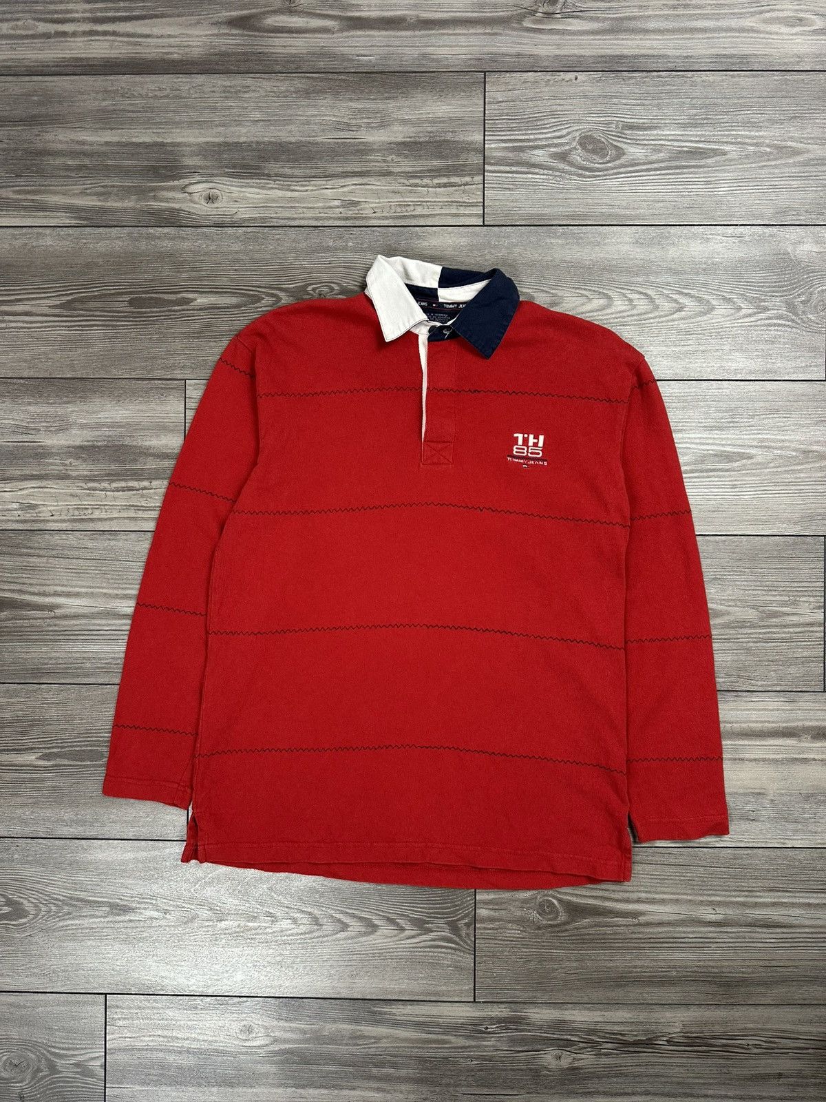 Tommy Hilfiger Vintage Y2K Tommy HIlfiger Rugby Shirt Size US S / EU 44-46 / 1 - 1 Thumbnail