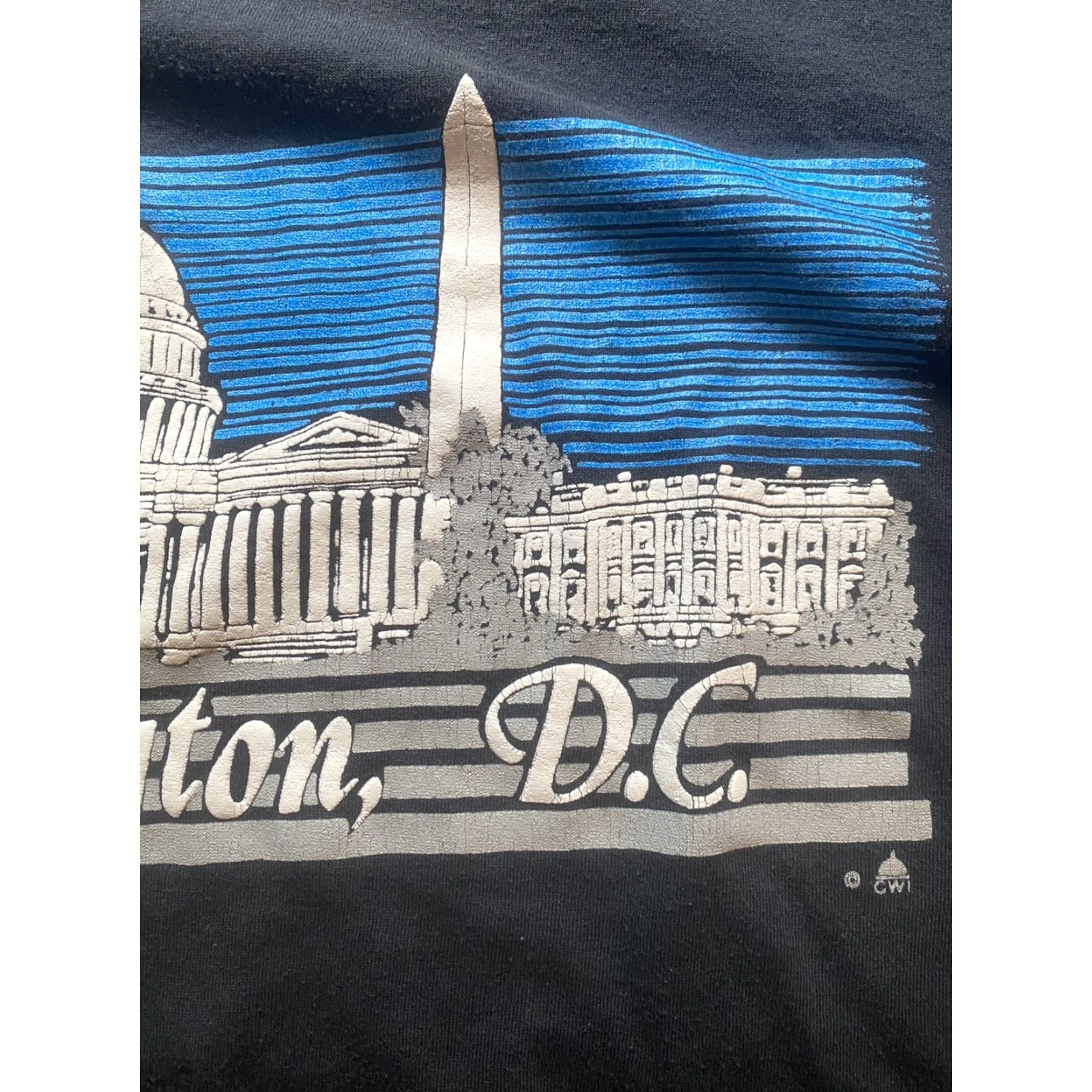 Vintage VINTAGE Screen Stars Shirt Large Men Washington D.C. Capitol Red 1980s Puff 50/50 Short Sleeve Boys? Size US L / EU 52-54 / 3 - 4 Thumbnail