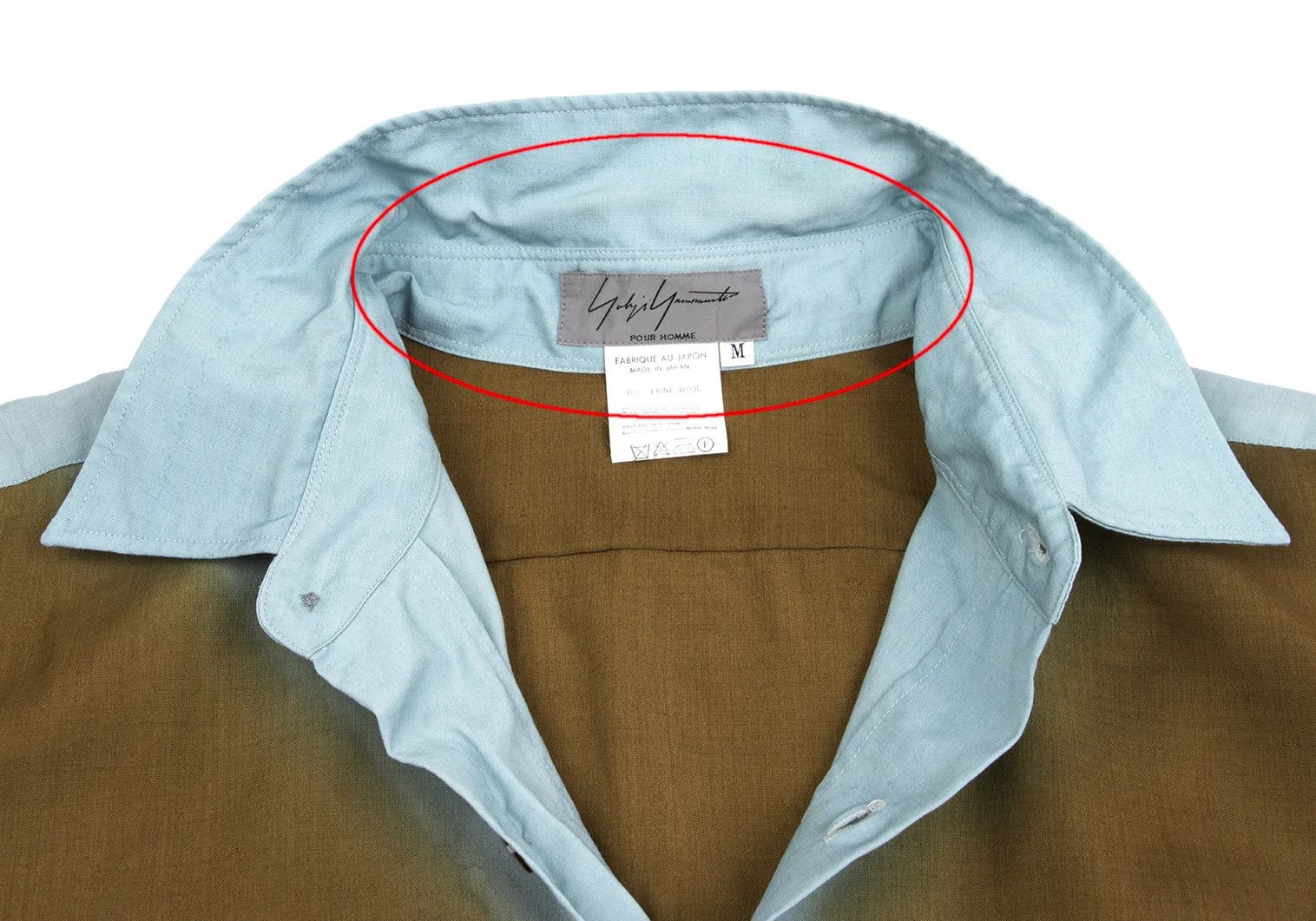 Yohji Yamamoto Yohji Yamamoto Wool Gradient Long Sleeve Shirt Size US M / EU 48-50 / 2 - 5 Thumbnail