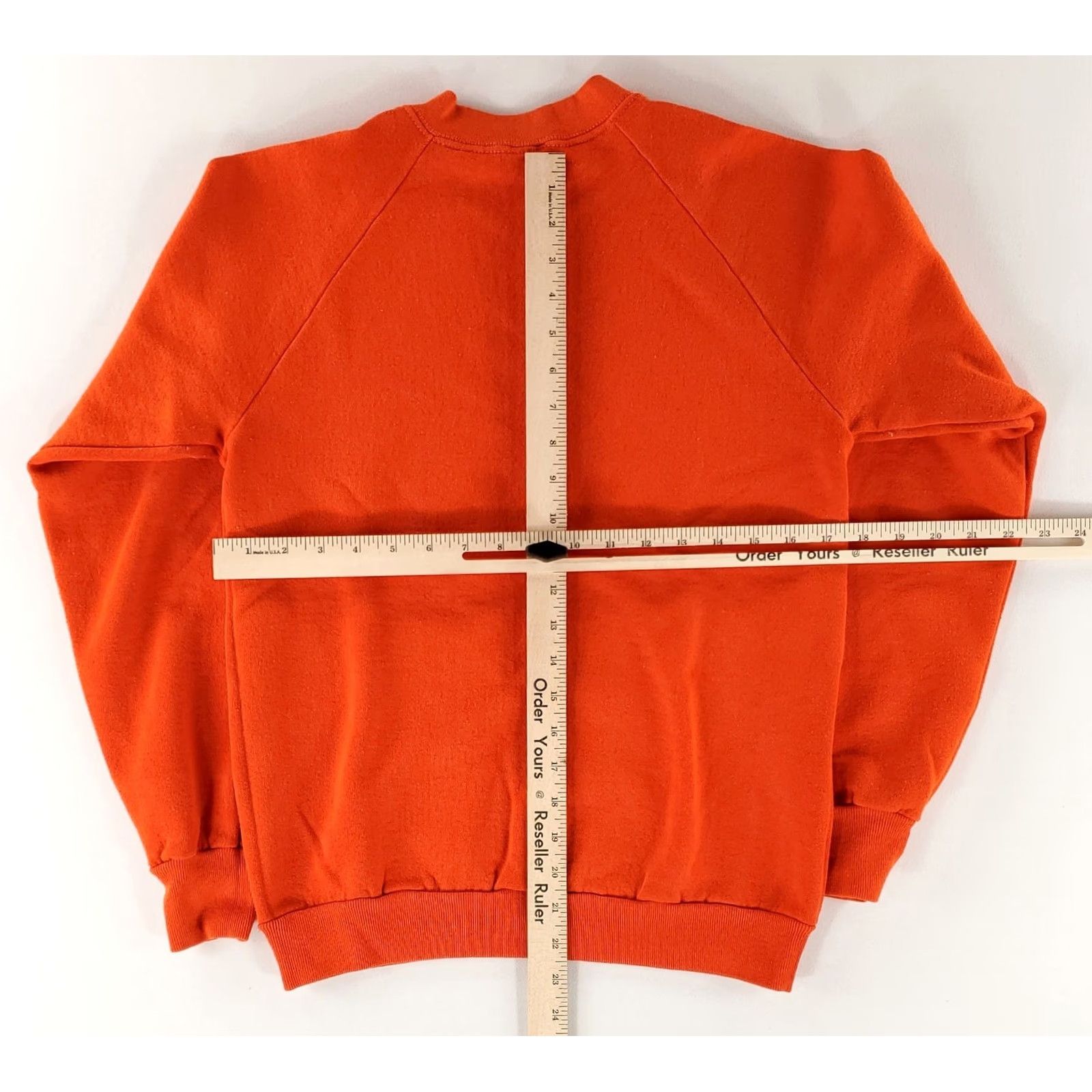Jerzees VINTAGE Jerzees Sweatshirt Long Sleeve 90s Made USA Orange Mens M Shirt Pullover Blank Mens M Orange VTG 90s Sweatshirt Jerzees Size US M / EU 48-50 / 2 - 7 Thumbnail
