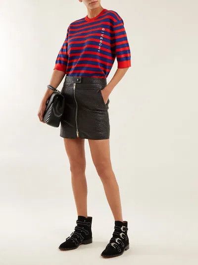 Givenchy o1y0925 Mini Skirt in Black Size 30" / US 8 / IT 44 - 3 Thumbnail