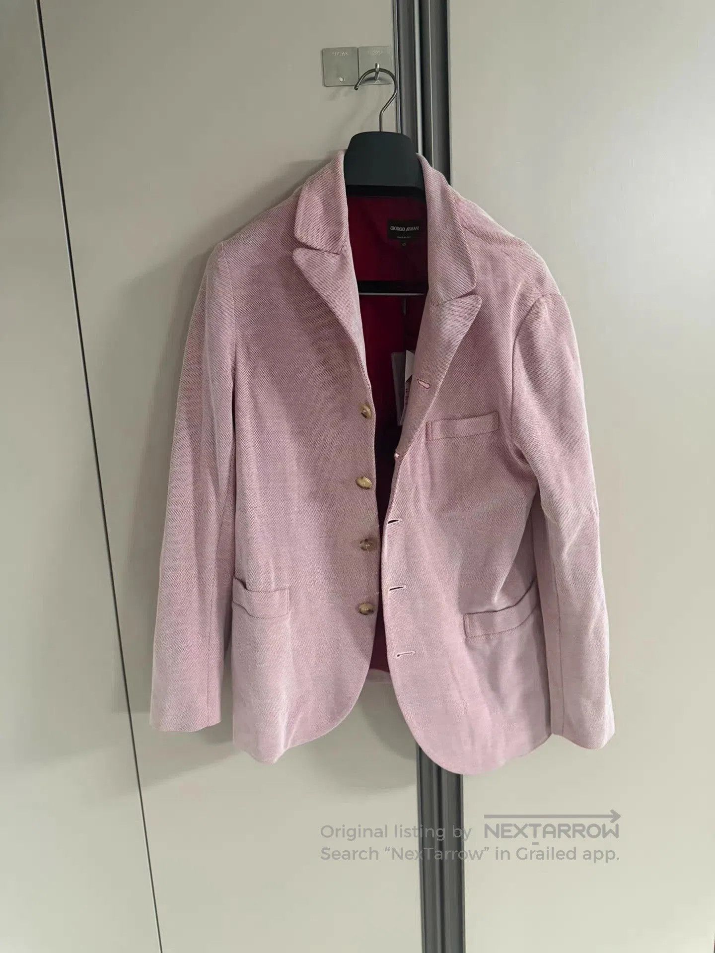 Giorgio Armani Pink Lightweight Blazer . Size US L / EU 52-54 / 3 - 1 Thumbnail
