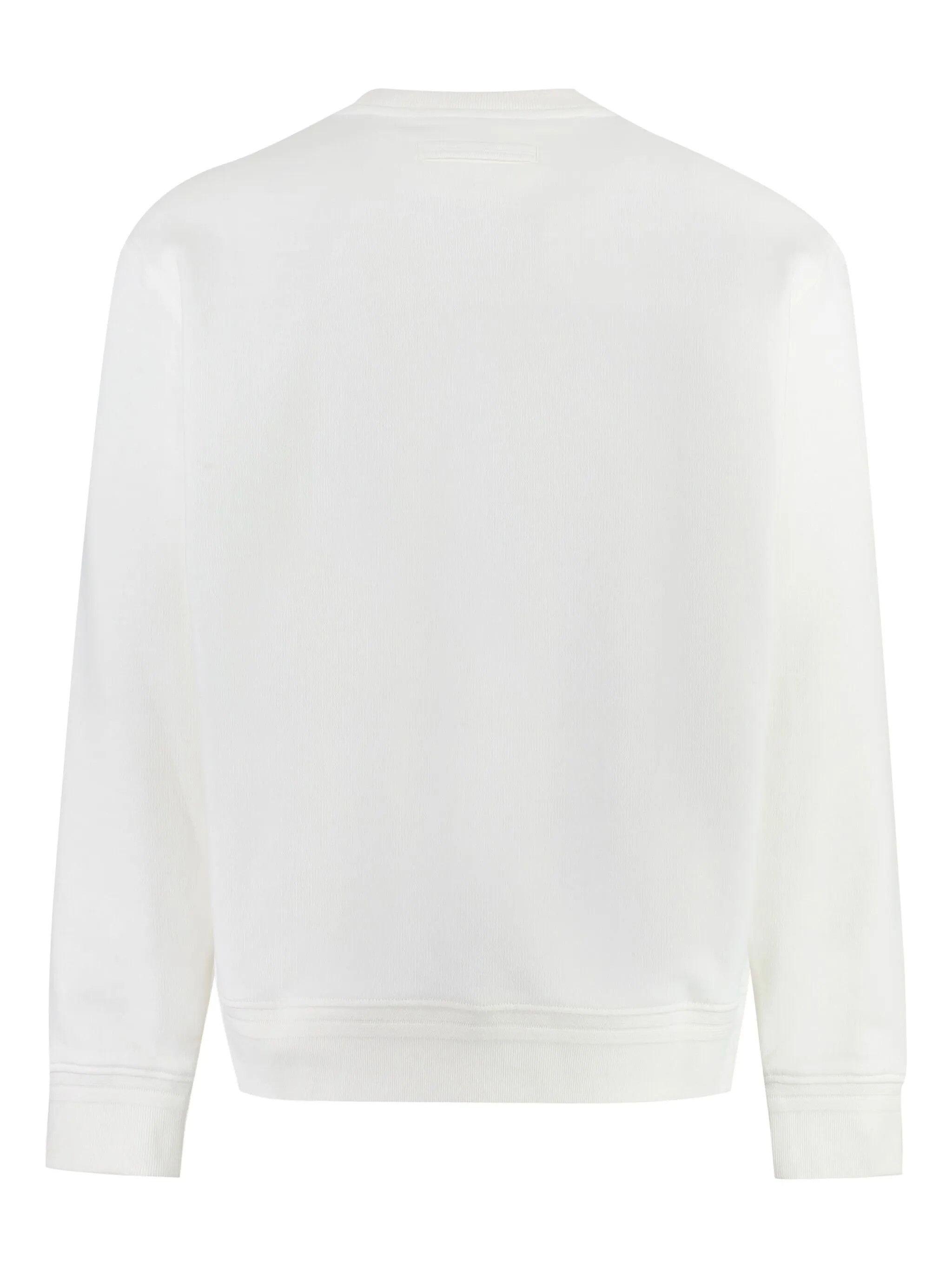 Ermenegildo Zegna o1s1rm0725 Crewneck Sweatshirt in White Size US M / EU 48-50 / 2 - 2 Thumbnail