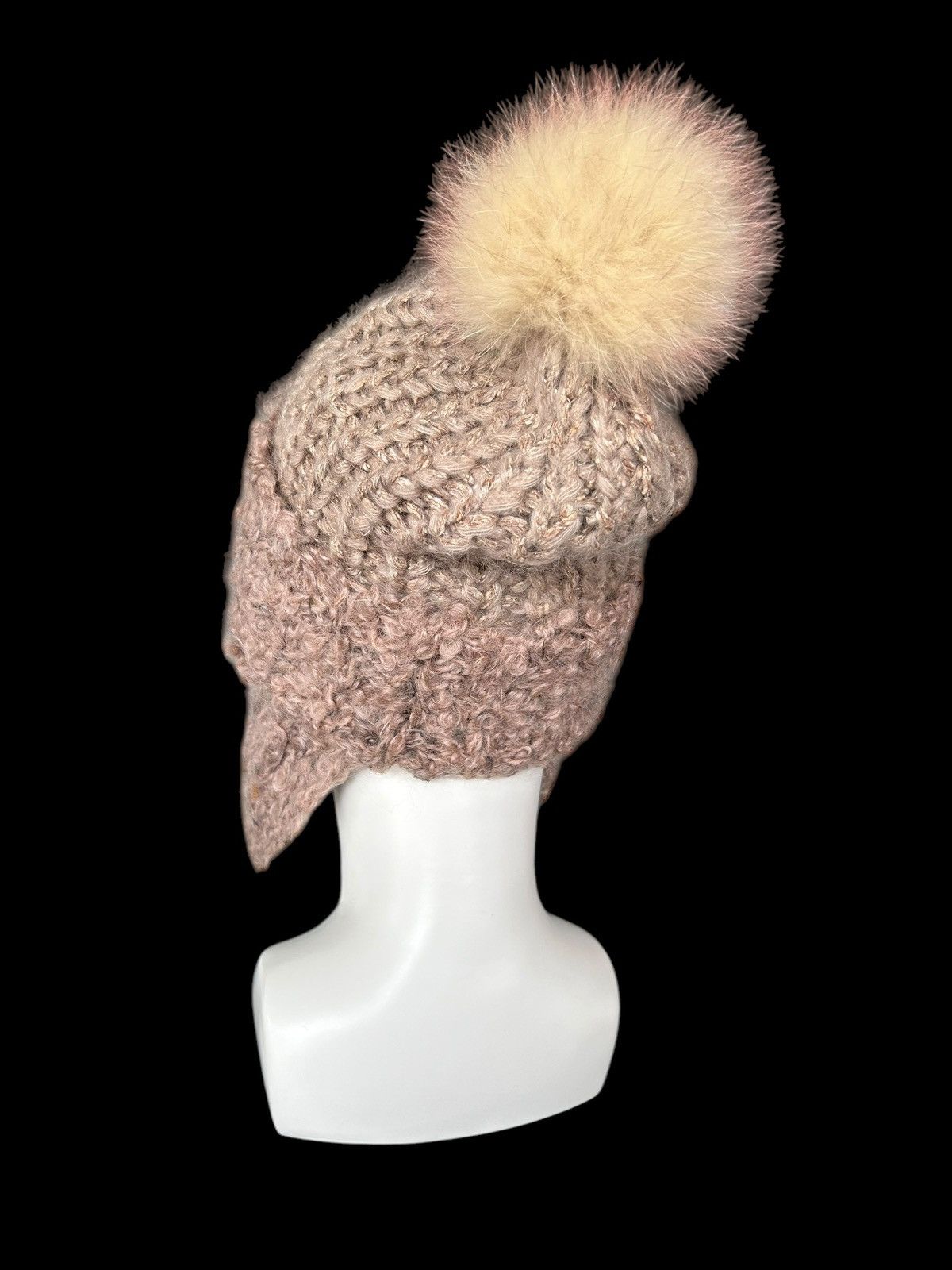 Japanese Brand × Kapital × Vintage Made in Japan CA4LA Crochet knitt Mohair Beanie Hats Rare🎌☠️☠️ Size ONE SIZE - 3 Thumbnail