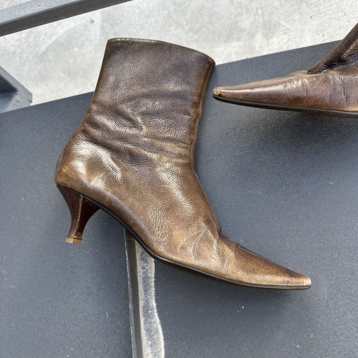 Y/Project Luxury Bally Heels Leather Shoes Y2K Old Money 00s USA Size US 8 / IT 38 - 5 Thumbnail