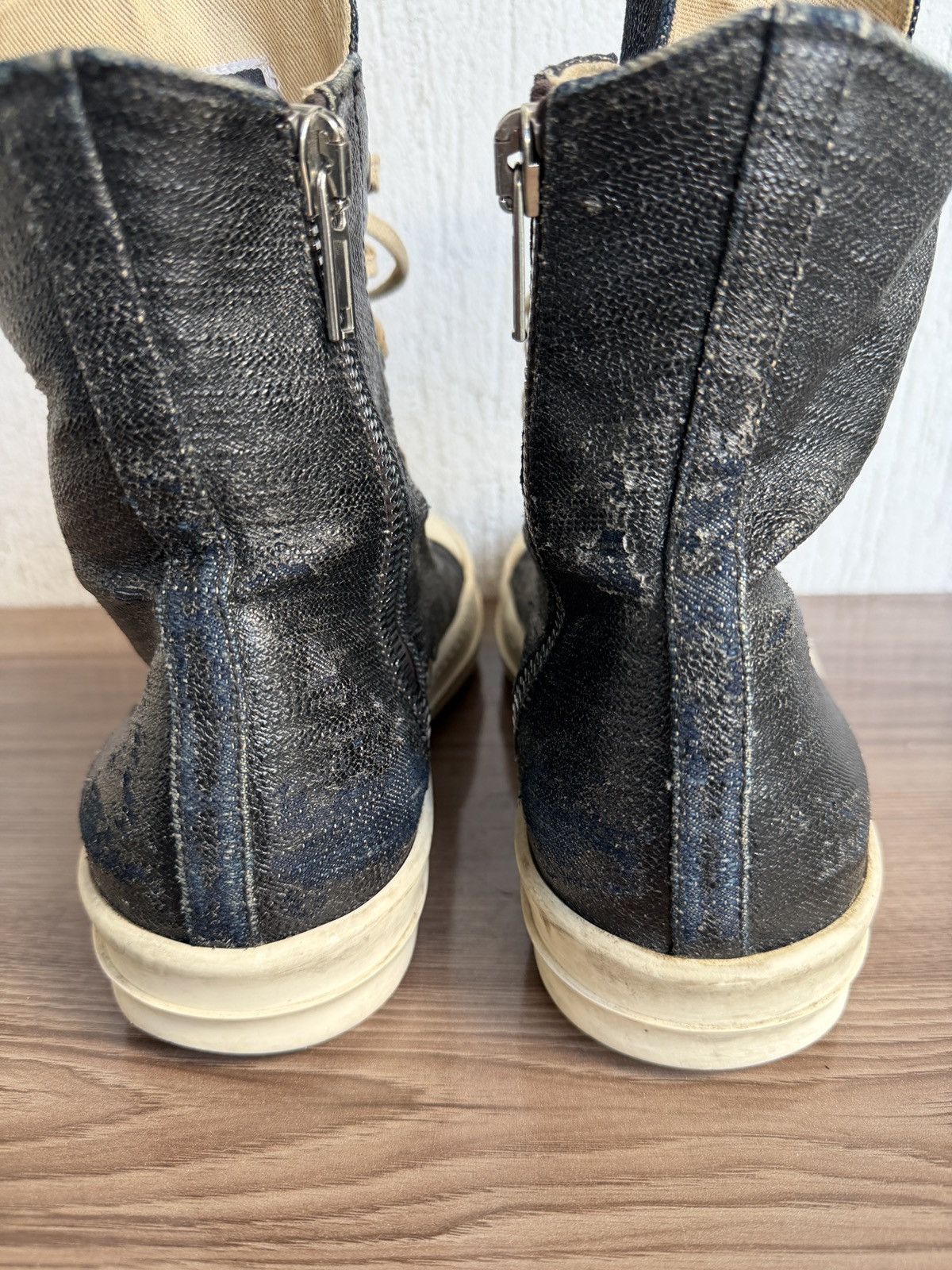 Rick Owens Drkshdw subhuman waxed ramones Size US 11 / EU 44 - 20 Thumbnail
