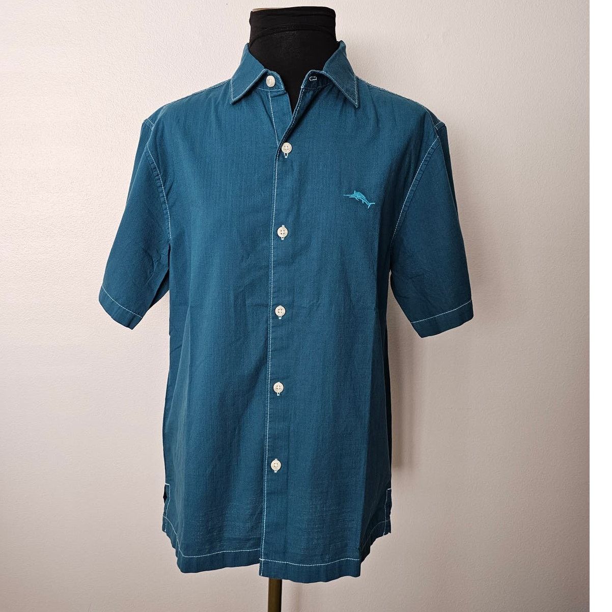 Tommy Bahama Tommy Bahama Cotton Button Down Ink Blue S/S Shirt S $99.50 Size US S / EU 44-46 / 1 - 1 Thumbnail