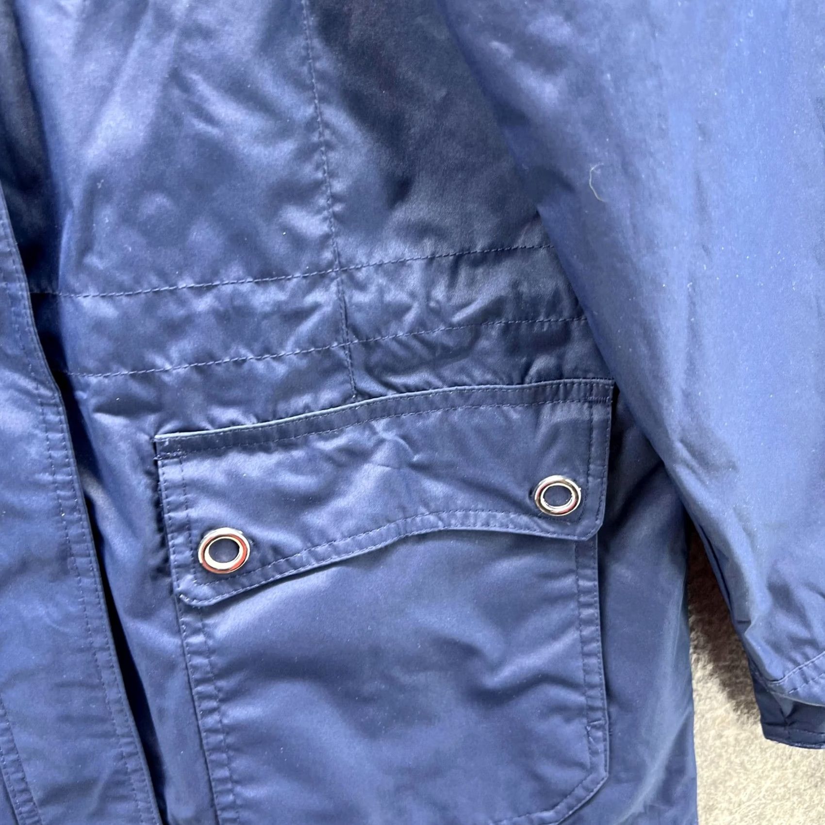 Izod IZOD Windbreaker Jacket Men Small Blue Navy Full Zip Hoodie Polyester Field Regular Size S Size US S / EU 44-46 / 1 - 5 Thumbnail