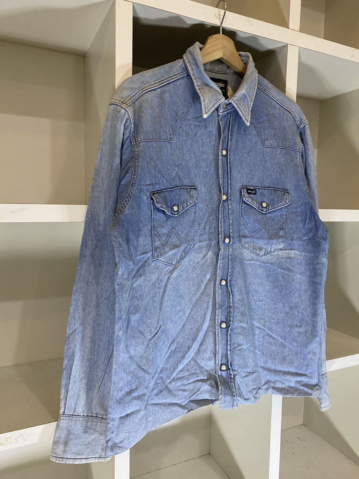 Vintage × Wrangler Vintage Wrangler Wrangler Denim Jacket Size US XL / EU 56 / 4 - 4 Thumbnail