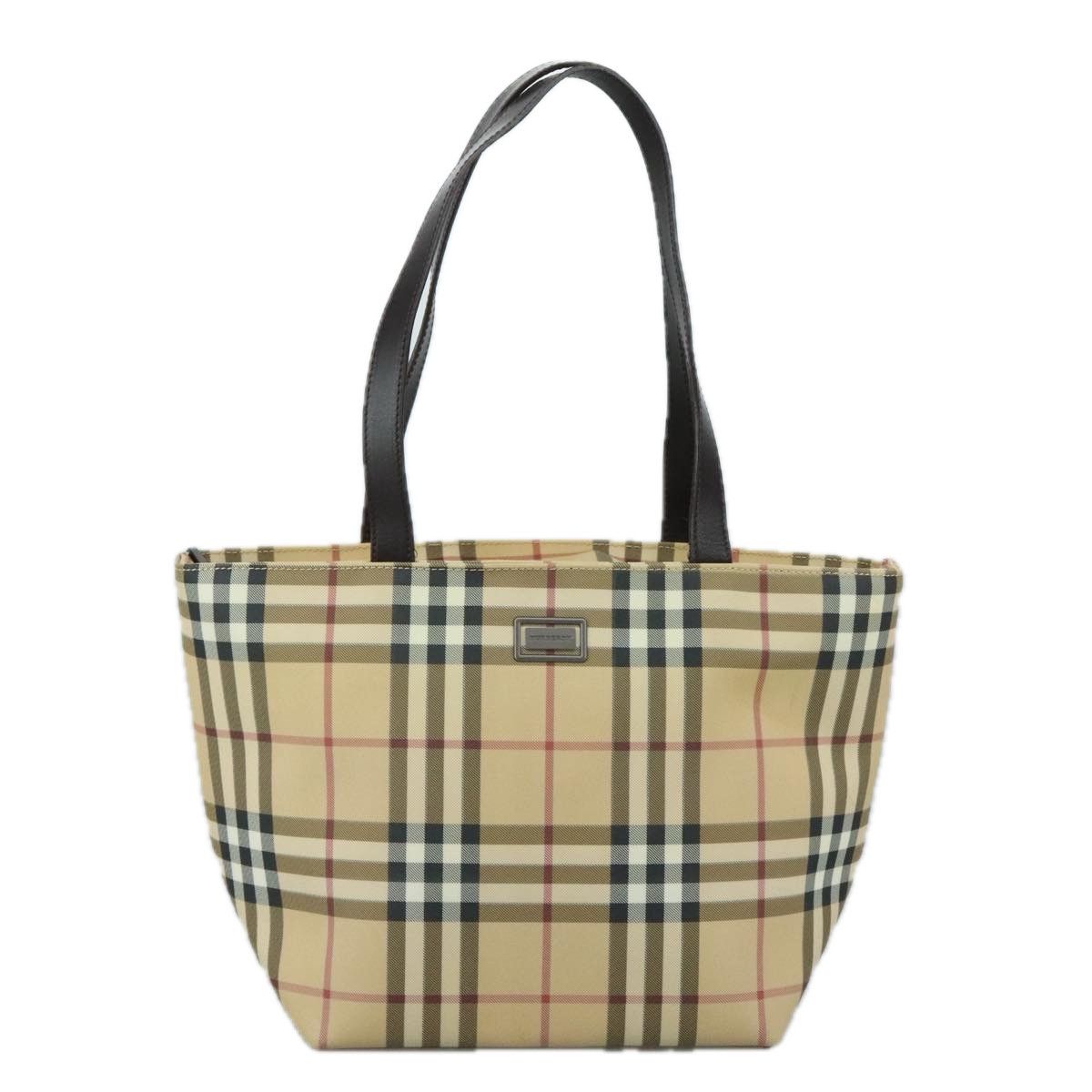 Burberry Nova Check Beige Canvas Tote Bag (Pre-Owned) Size ONE SIZE - 1 Thumbnail