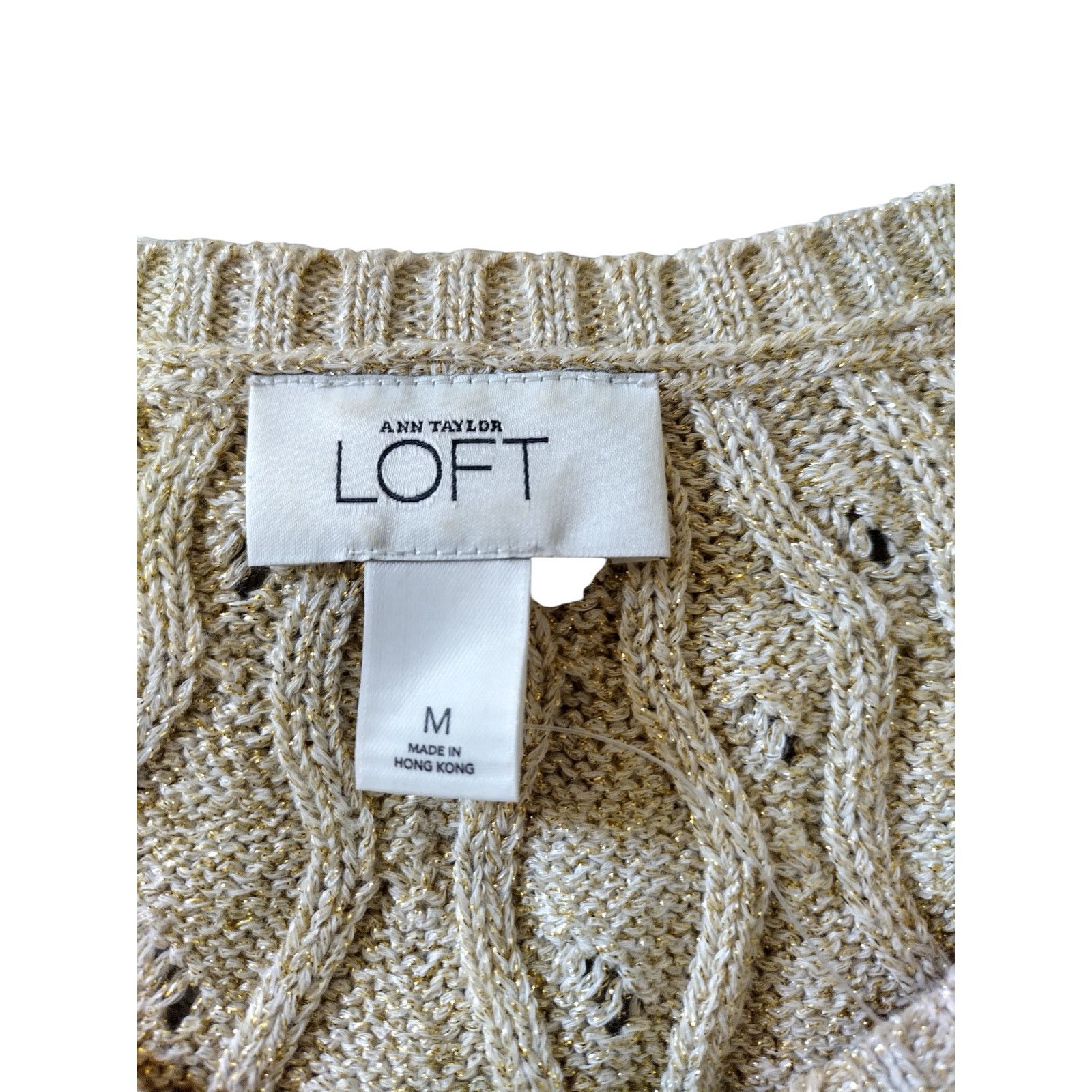 Ann Taylor NWOT Ann Taylor LOFT Sweater Lg Sleeve Crew Neck Gold Sz Md Size M / US 6-8 / IT 42-44 - 14 Thumbnail