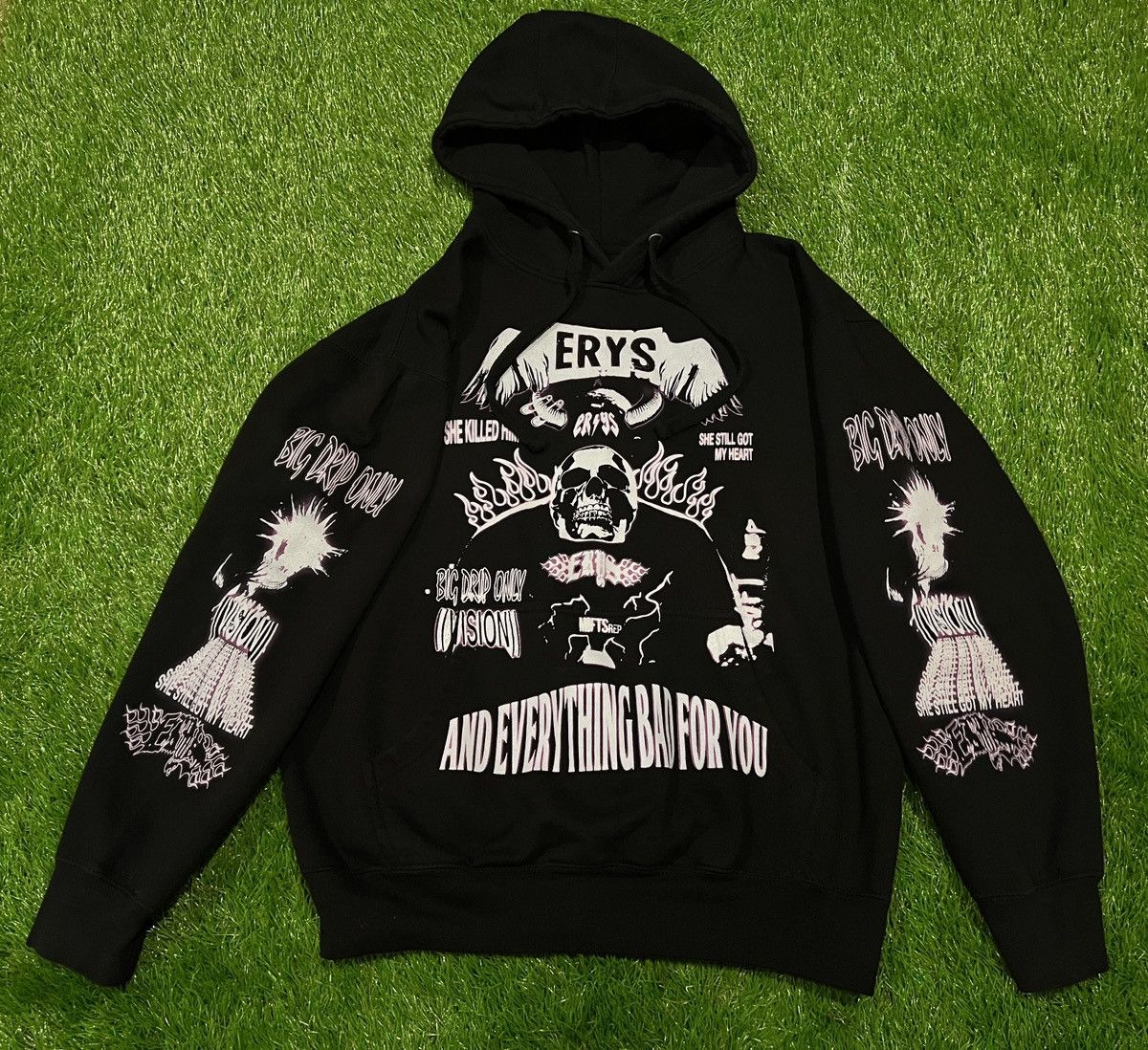 Msftsrep Msfts Rep Jaden Smith Y2K Grunge Skull ERYS Hoodie Black Size US L / EU 52-54 / 3 - 1 Thumbnail