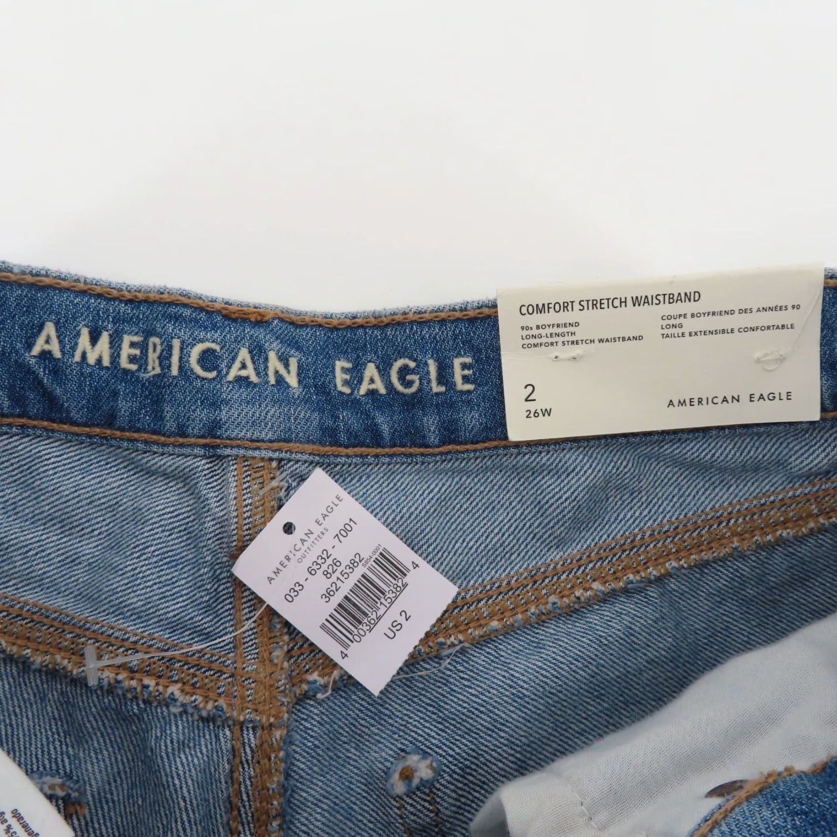American Eagle Outfitters VINTAGE American Eagle Outfitters Women 2 26W 90s Boyfriend Long Length Distressed Denim Shorts NEW Size 26" / US 2 / IT 38 - 7 Thumbnail