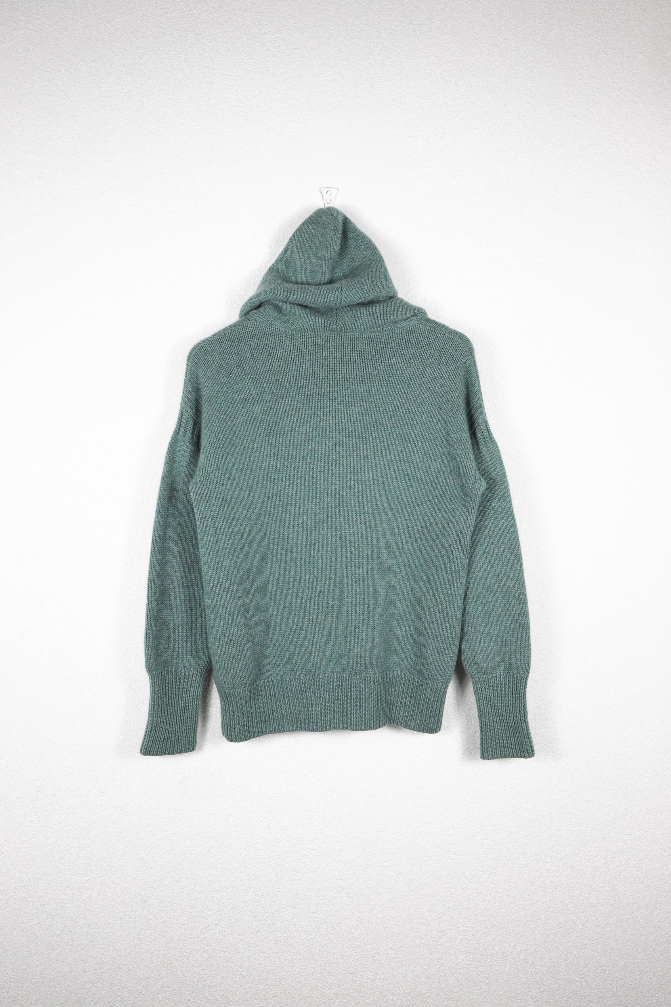 Burberry × Burberry Prorsum Women's Burberry Brit Knight Logo Green Cashmere Hoodie M Size M / US 6-8 / IT 42-44 - 8 Thumbnail