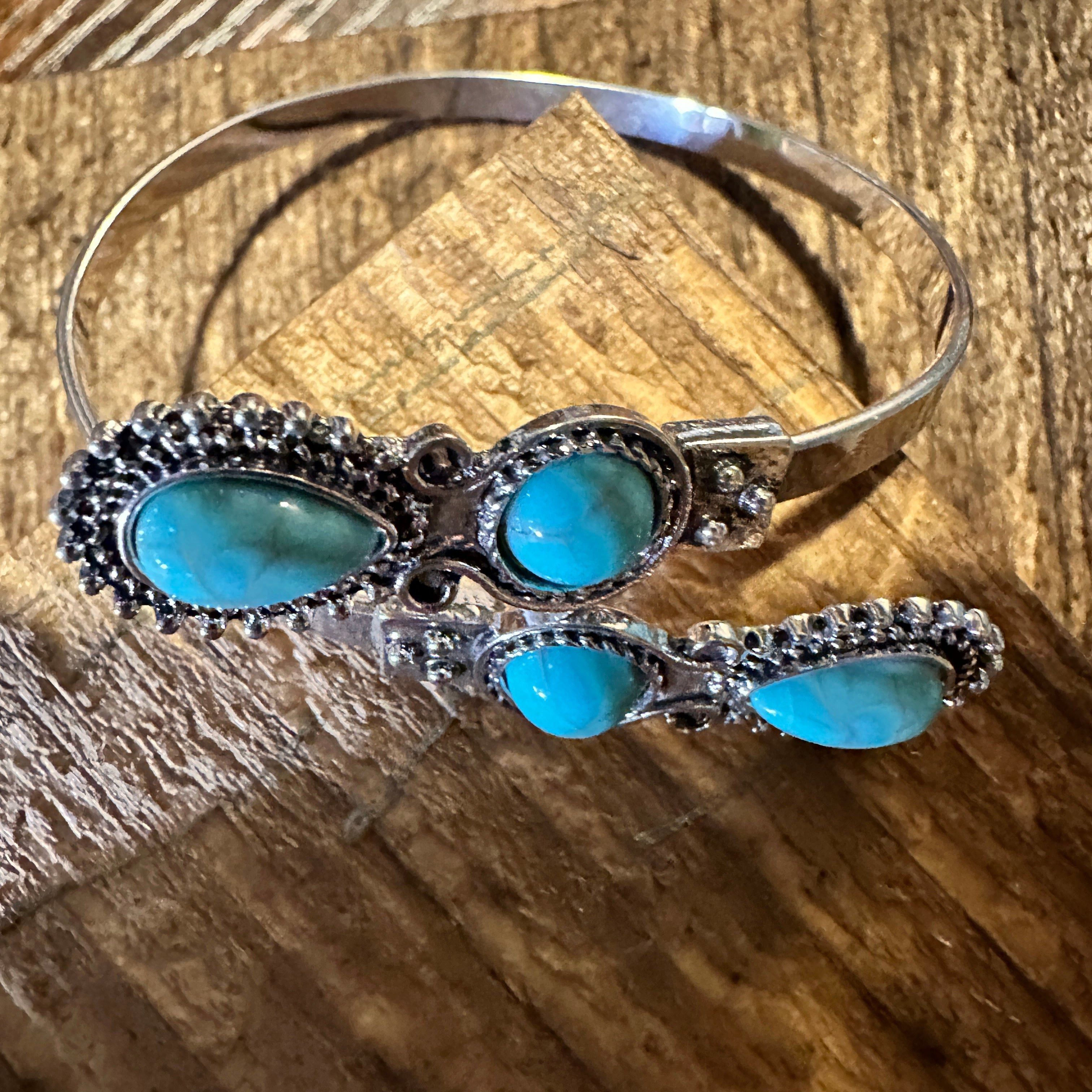 Other Boho Vintage Southwestern Cowgirl Cuff Bracelet, Turquoise S Size ONE SIZE - 6 Thumbnail