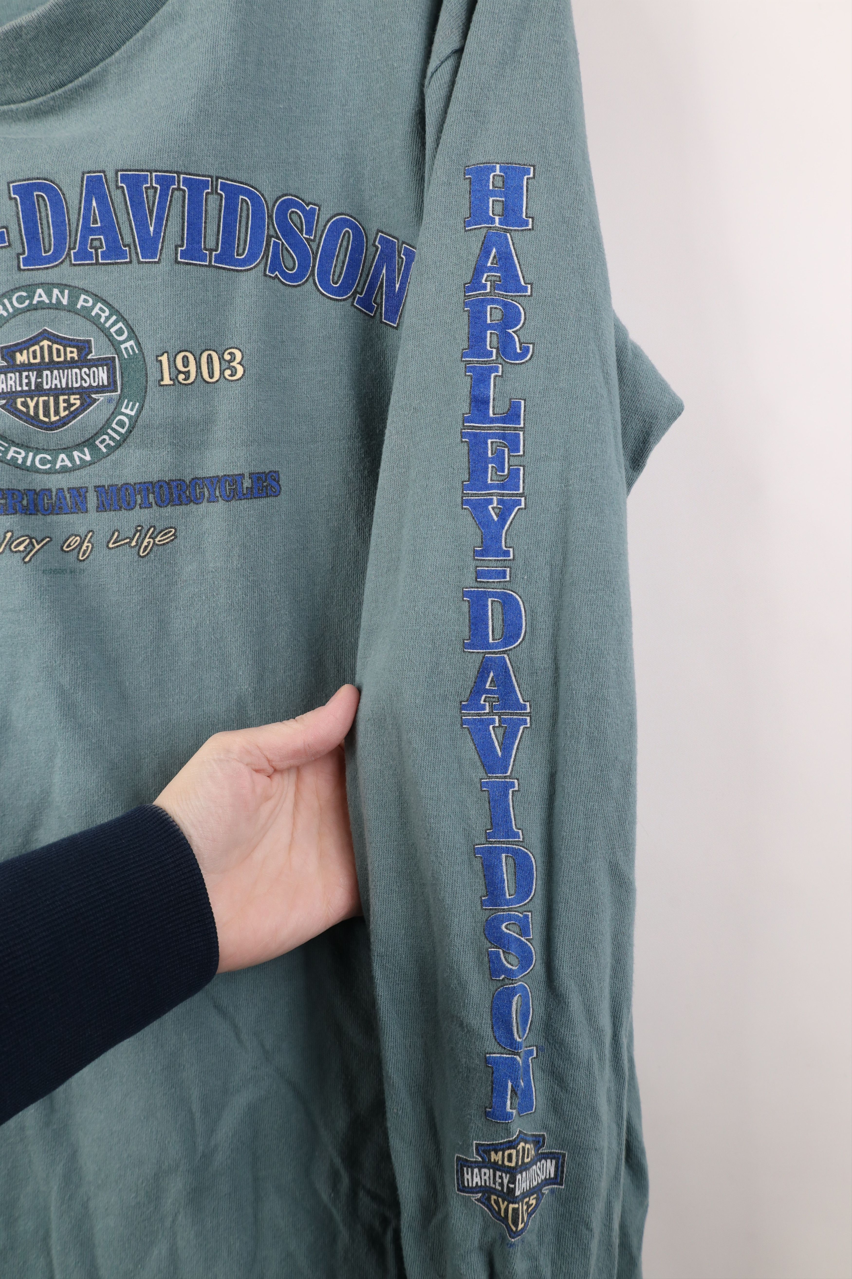 Harley Davidson Vintage Y2K 2000 Harley Davidson Long Sleeve T-Shirt USA Size US M / EU 48-50 / 2 - 11 Thumbnail