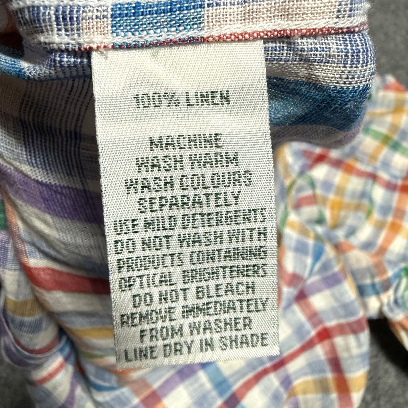 Rodd & Gunn Rodd & Gunn Shirt Mens M Blue White Red Green Plaid Linen Woven Italy Button-Up Short Sleeve Collared Multicolor Size US M / EU 48-50 / 2 - 5 Thumbnail