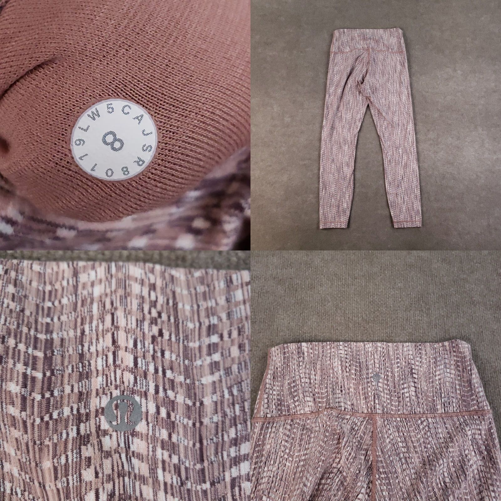 Lululemon VINTAGE Lululemon Leggings Womens 8 High Rise Yoga Gym Stretch Ankle Geometric Pink Athleisure Size 30" / US 8 / IT 44 - 8 Thumbnail