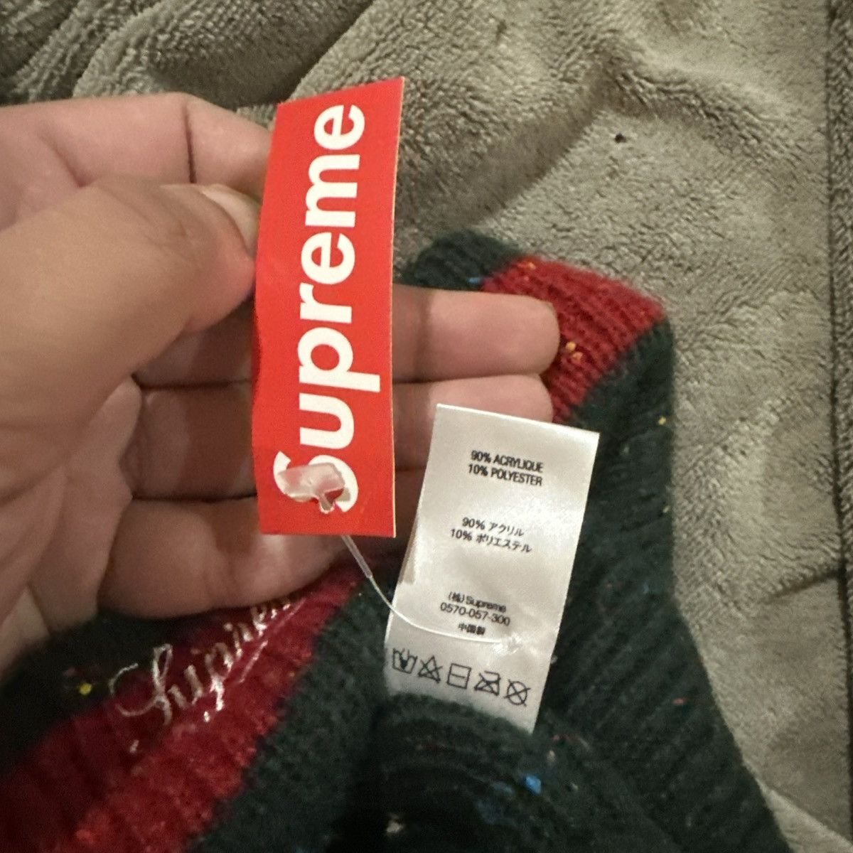 Supreme Supreme Stripe Speckle Beanie FW19 Red Green Christmas Size ONE SIZE - 4 Thumbnail