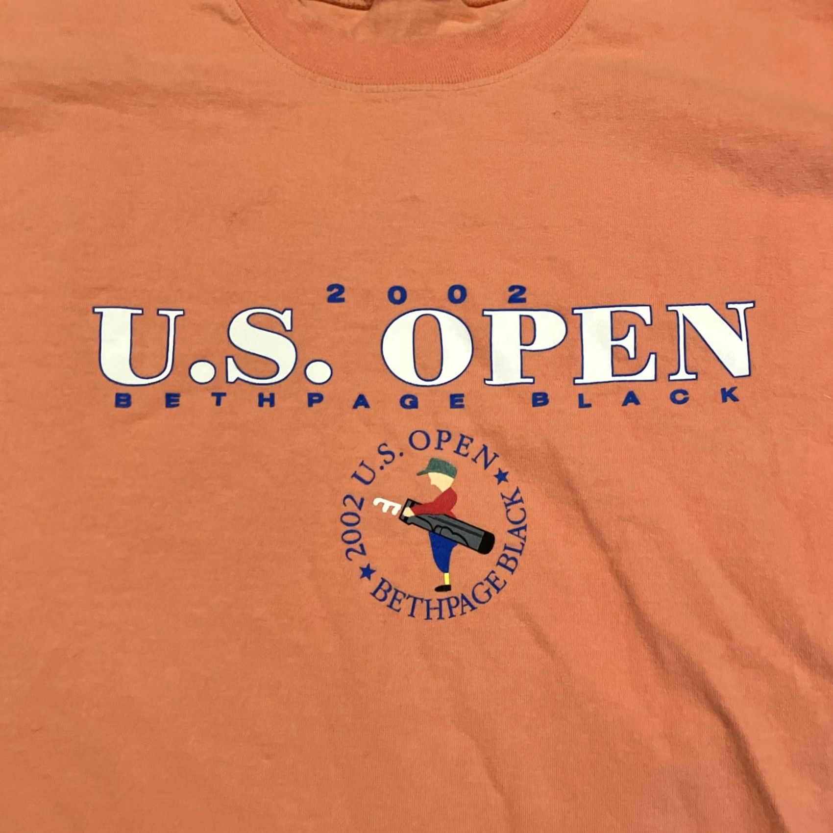 X-LARGE VINTAGE Gear T-Shirt 2002 US OPEN BETHPAGE BLACK COURSE Coral Large Mens Pink Short Sleeve L Size US L / EU 52-54 / 3 - 2 Thumbnail