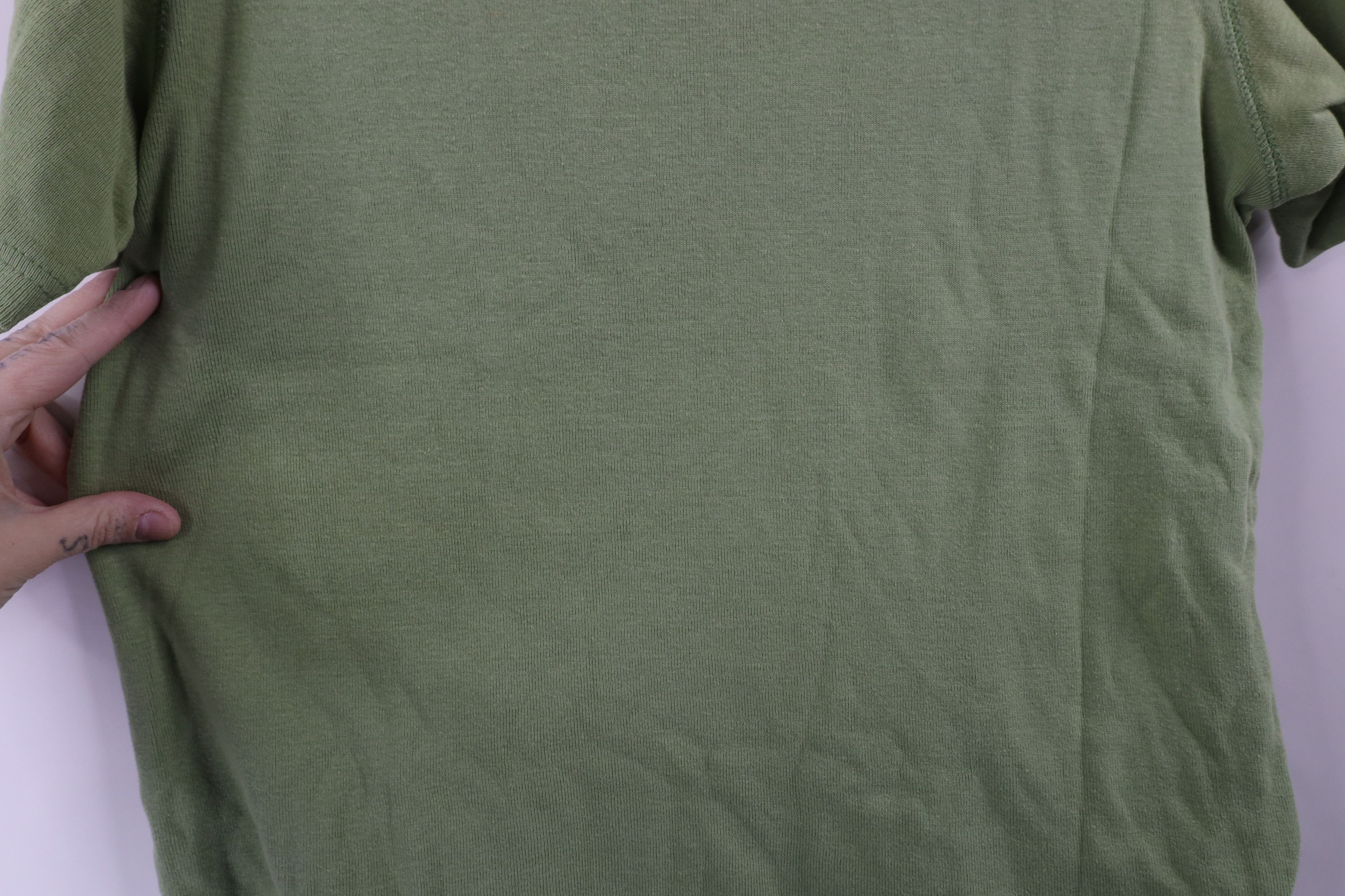 Gap × Vintage Vintage 90s Gap Blank Babydoll Ribbed Knit T-Shirt Green Size S / US 4 / IT 40 - 7 Thumbnail