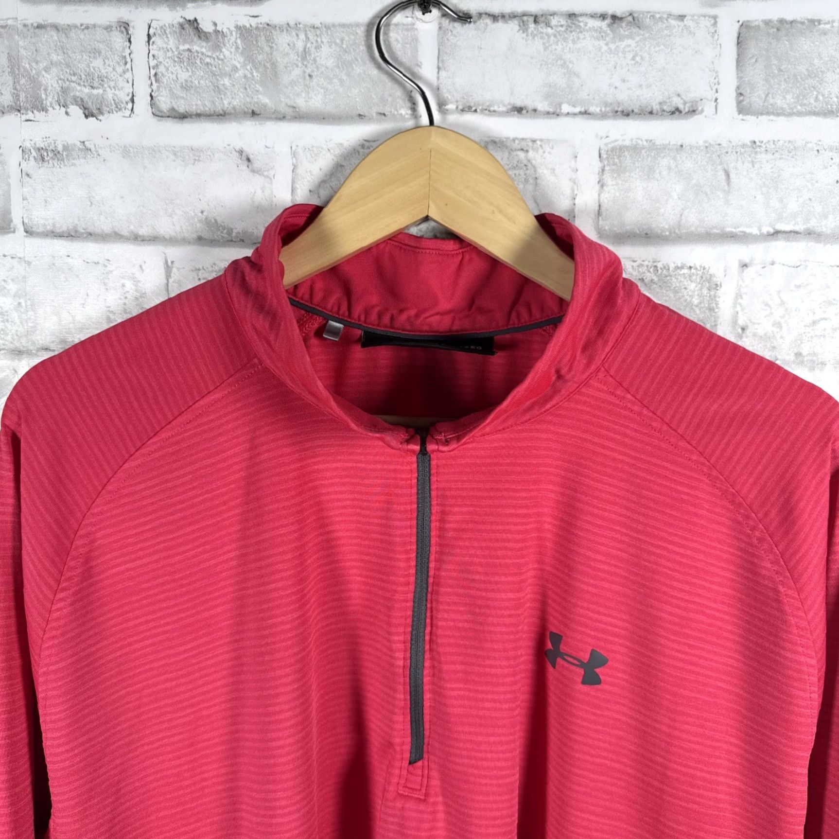 Under Armour Under Armour Pullover Half Zip Pink Mens Size 2XL Relaxed Fit Casual Activewear Shirt Size US XXL / EU 58 / 5 - 2 Thumbnail