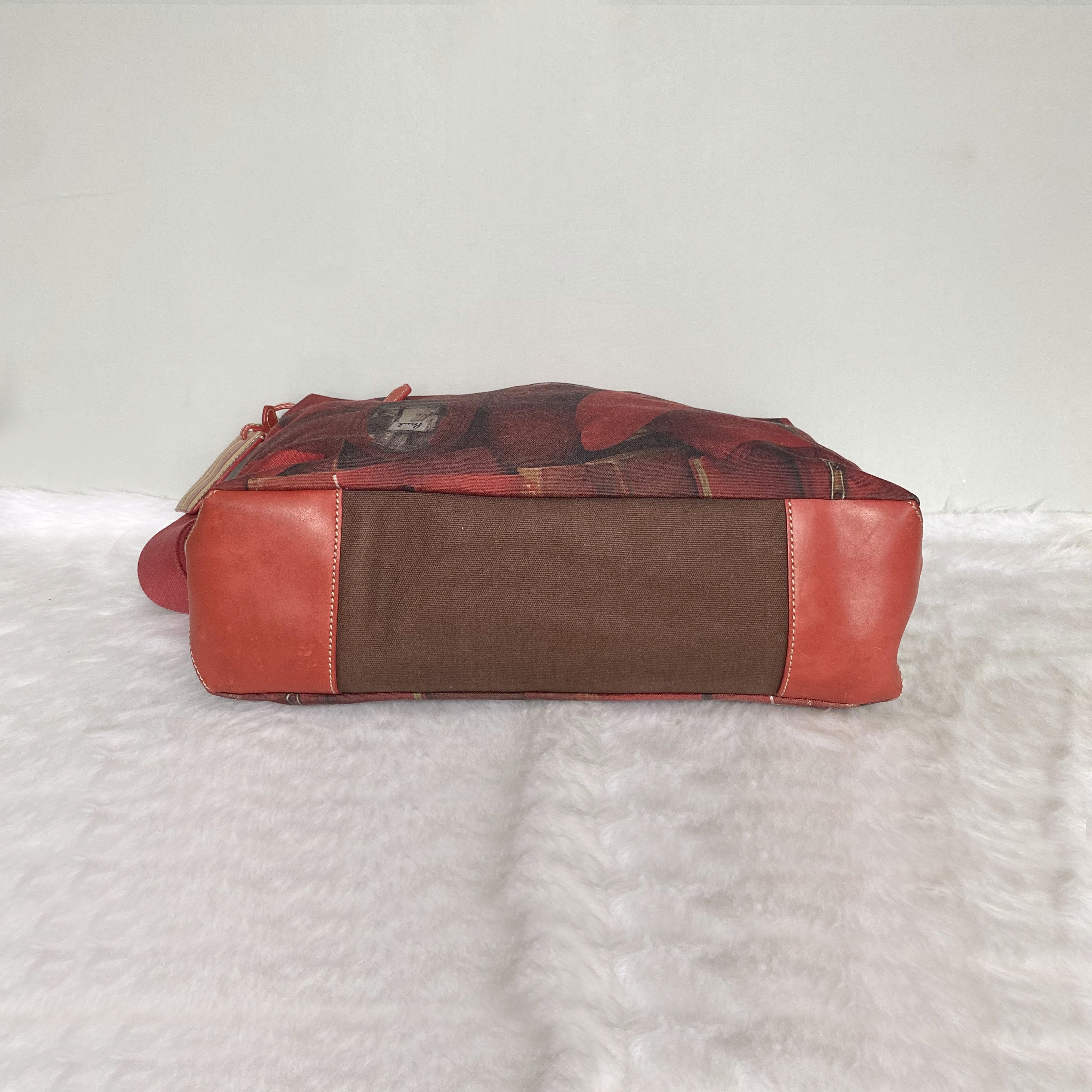 Paul Smith Vintage Red Mix Coated Canvas Leather Crossbody Bag Size ONE SIZE - 6 Thumbnail