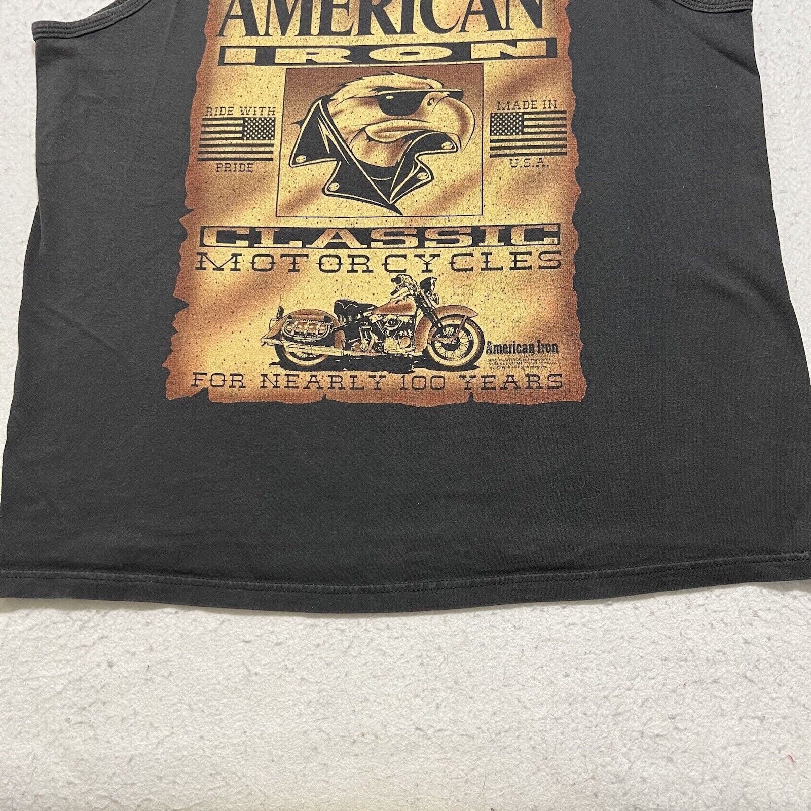 Vintage Vintage American Motorcycles Sleeveless Tank Top 1998 Size US L / EU 52-54 / 3 - 6 Thumbnail