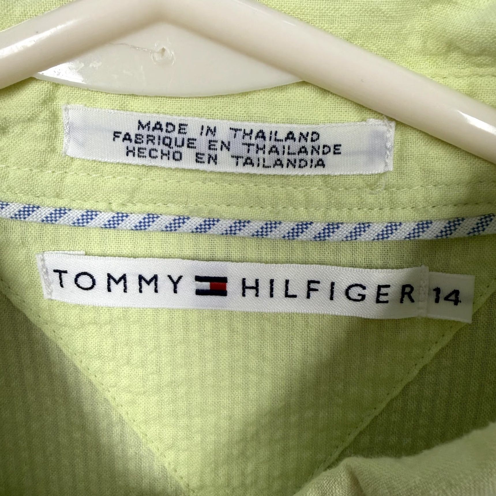 Tommy Hilfiger VINTAGE Tommy Hilfiger Button-Up Shirt Womens 14 Green 90s Preppy Coastal Chic - Mens? Size XL / US 12-14 / IT 48-50 - 5 Thumbnail