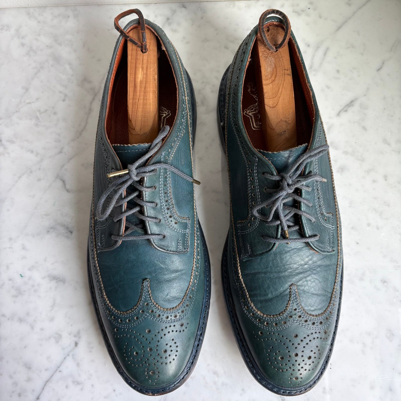 Florsheim Florsheim by Duckie Brown Teal Leather Brogue Oxfords 10.5 Size US 10.5 / EU 43-44 - 2 Thumbnail