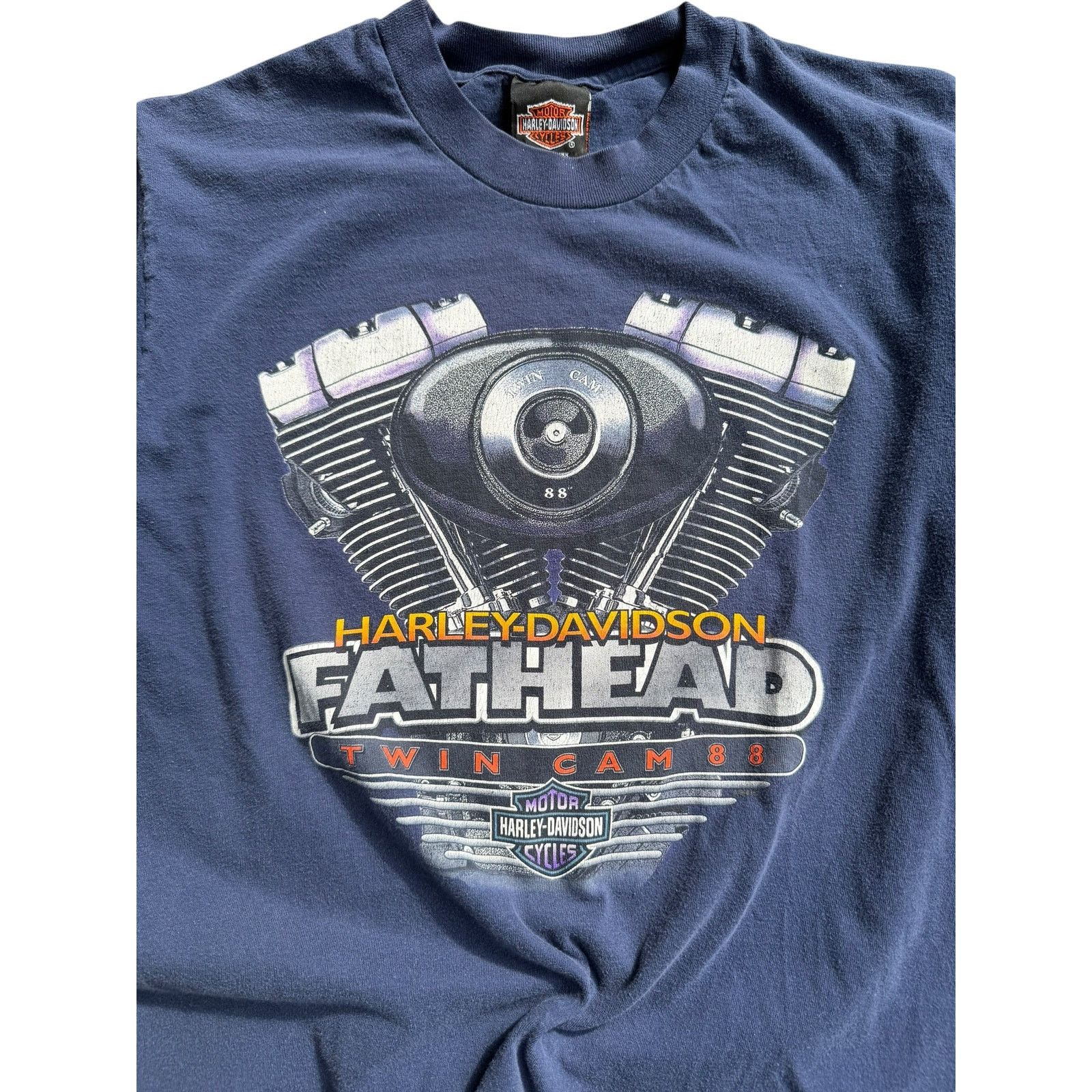 Harley Davidson Vintage Harley Davidson Fathead Engine Tee Size US M / EU 48-50 / 2 - 2 Thumbnail