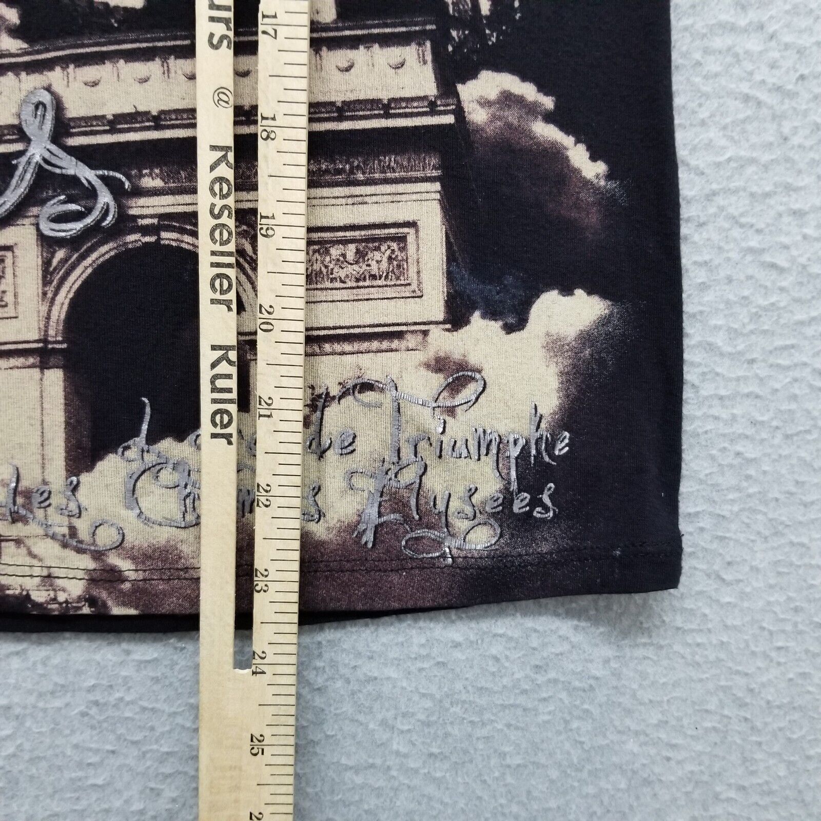 Other Hello Paris Shirt Womens 3 Black Crew Neck Short Sleeve Size S / US 4 / IT 40 - 7 Thumbnail